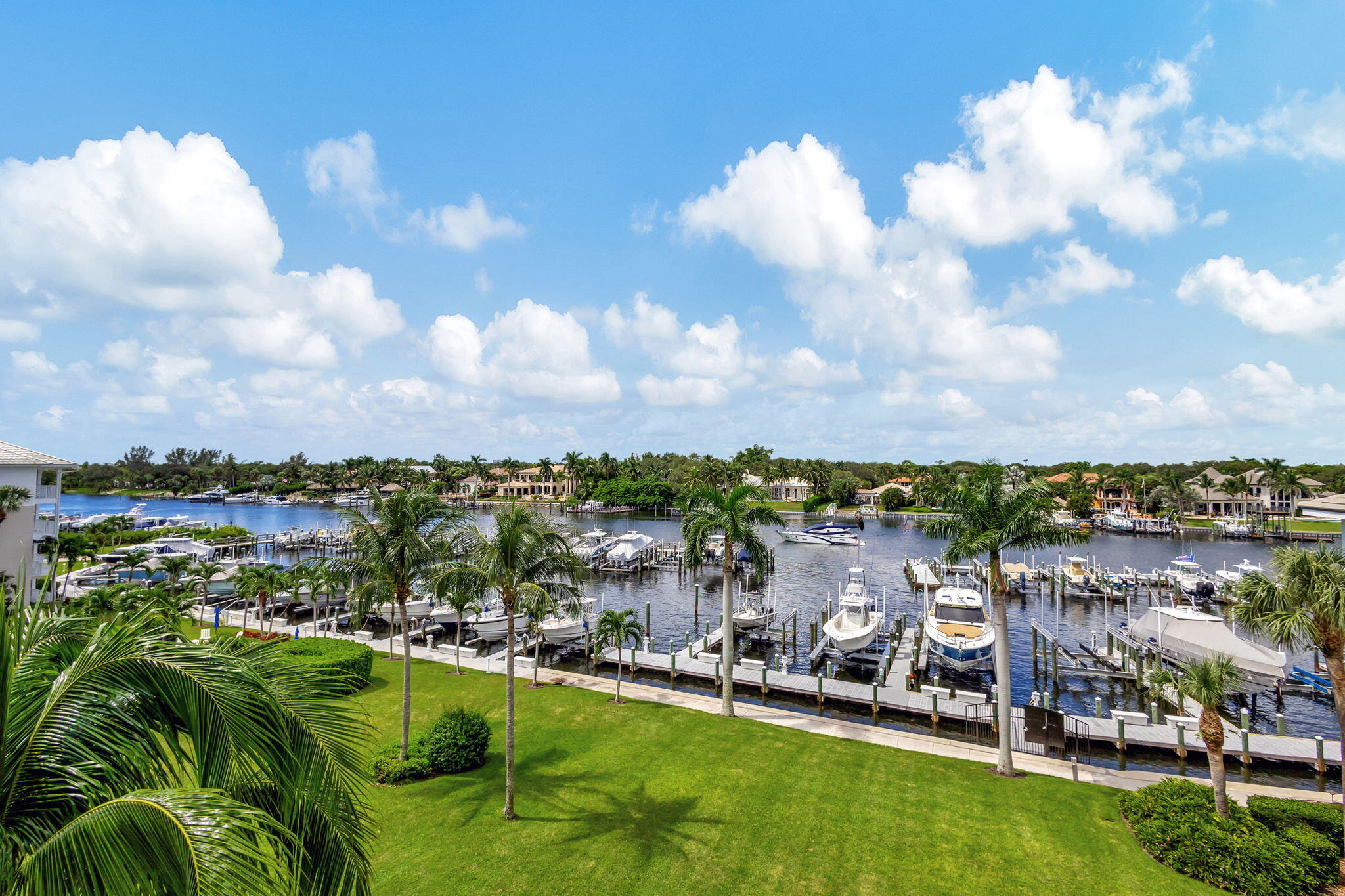 DIRECT INTRACOASTAL VIEWS! A BOATERS PARADISE! Penthouse overlooking the Intracoastal Waterway & private Marina. Beautiful 3 bed 2.5 bath condo. Open floor plan. 2 covered balconies.Designer kitchen. Walk in closets. Extra storage. Amenities include; gym, pool, spa, tennis & pickle ball, bocce, fire pit & clubhouse.  Annual Rental. Unfurnished. Boat slip available.