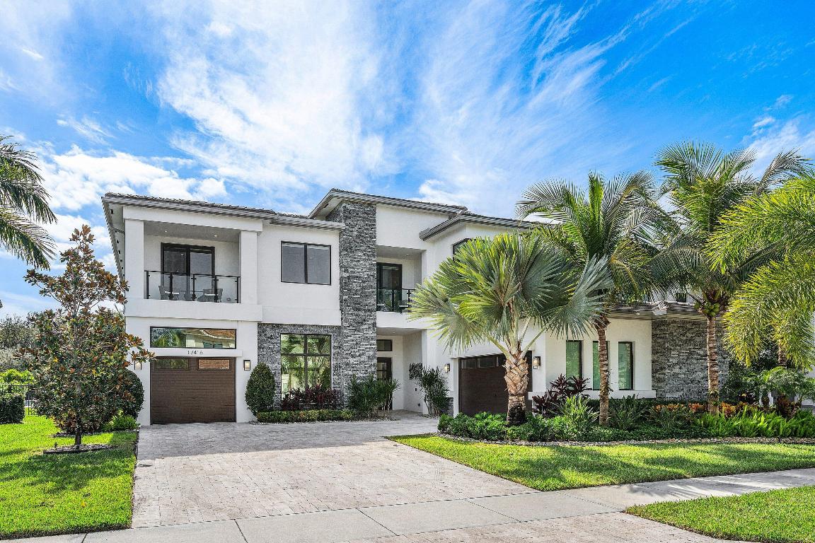 Welcome to a one of a kind, custom-built ''Contemporary Veneto Estate'' in the exclusive Boca Bridges community. Meticulously crafted for the most discerning homeowner, spanning approximately 6,000 SF, 17416 Ponte Chiasso Drive features 5 generously appointed bedrooms and 7 elegant bathrooms. The Primary Suite is conveniently located downstairs, along with one other downstairs ensuite guest room, a Sauna/Yoga Studio, designated office, beautifully designed Club Room (or private dining), a state-of-the-art home theater, your own work from home ''Starbucks'' lounge, and a meticulously curated outdoor retreat all tailored for both relaxation and entertaining! The interior embodies a sophisticated ''West Coast'' aesthetic, with large format 24x36 tiles and hardwood floors throughout. The property's highlight is its extraordinary, expanded outdoor "resort" pool and spa oasis, an entertainer's dream that transforms outdoor living into a luxurious experience. This remarkable space was thoughtfully designed and features a summer kitchen, with floor to ceiling fluted tiles, an extended-bar designed for effortless al fresco dining and social gatherings. The outdoor lounge area is complete with multiple seating options, louvered pergola, a large-screen television, all situated on an oversized .32 acre lot space complete with Palm Beach style custom-landscaping and low maintenance turf.

For peace of mind, this property includes a full house generator to keep you powered on at all times and a water filtration system. The kitchen is a chef's dream, fully upgraded with top-of-the-line Sub Zero and Wolf appliances, a double island - perfect for entertaining! Luxurious details such as designer wallpaper and lighting throughout, custom glass enclosure surround in office and work space lounge, and comprehensive camera security system elevate the living experience. The residence is pre-wired for a SONOS system which integrates seamlessly throughout the indoor and outdoor living areas and enhanced by ambient lighting, this is is a true extension of the home, ideal for year-round enjoyment.
At the center of the community lies a spacious 27,000-square-foot clubhouse where residents can gather, socialize, and dine at the acclaimed five-star restaurant, "Cut 5." For those with an active
lifestyle, the community offers a state-of-the-art fitness studio equipped with cardio and strength-training machines, invigorating yoga sessions, an indoor basketball court, and six clay tennis
courts (plus one asphalt court). Four courts are dedicated to the trending sport of pickleball. The main pool area invites relaxation with an outdoor bar, while families can delight in the adjoining
splash water park.