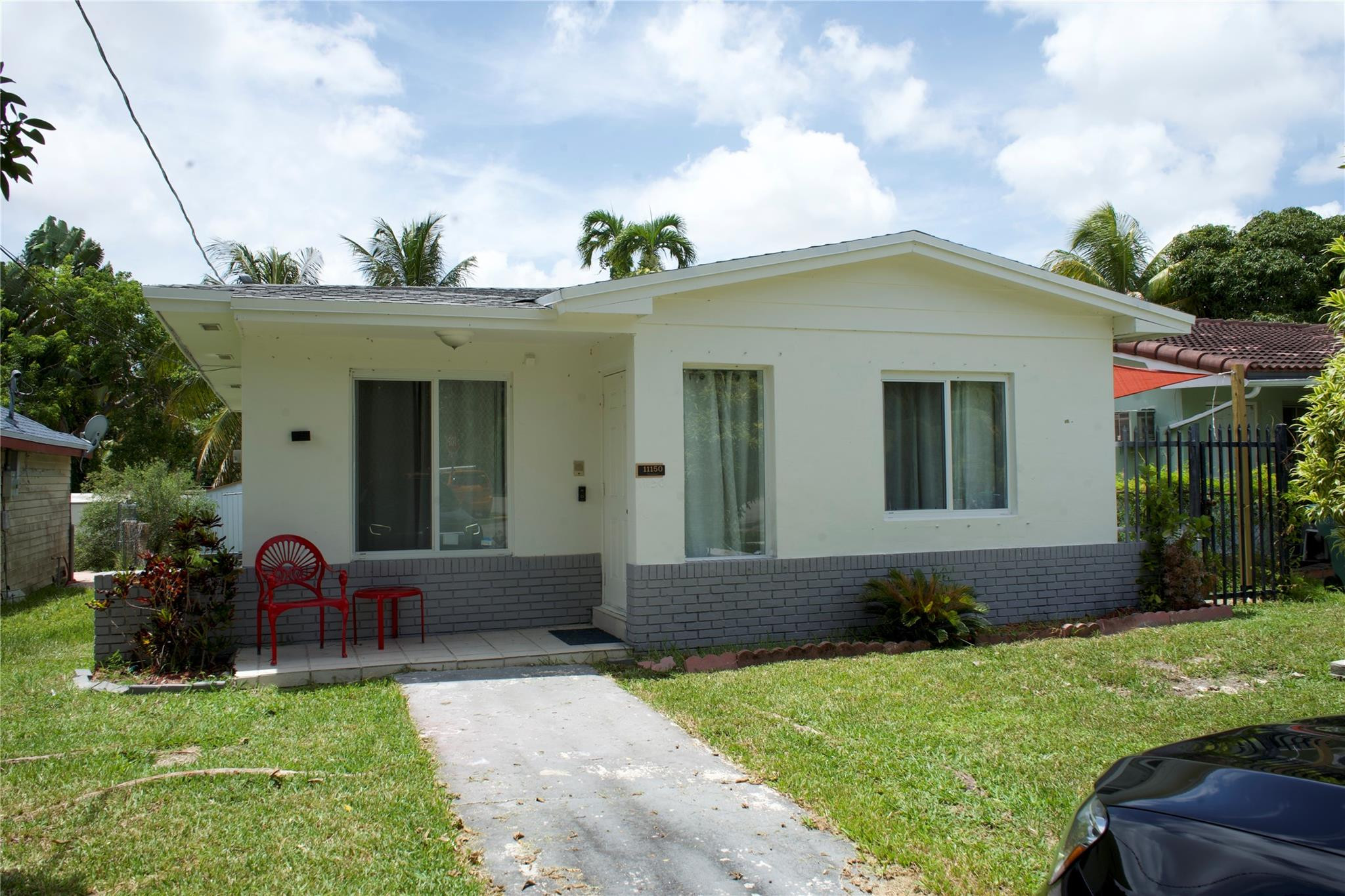 Charming partially furnished 3 Bedroom 2 bathroom rental in Miami Shores/Biscayne ParkStep into this beautifully updated single-family home with bright, open living spaces accentuated by gleaming porcelain tile and warm laminate flooring in the bedrooms. The master suite has been fully remodeled with luxury fixtures and spa-style touches. Both bathrooms have been tastefully refreshed.Enjoy a modern kitchen equipped with stainless steel appliances, sleek countertops, and ample cabinetry. Outdoors, the property sits on a spacious lot with plenty of room for outdoor living. Property offers ample space with 4 parking spots and street parking if needed. Located in a peaceful neighborhood.   Property Is currently for rent as well.