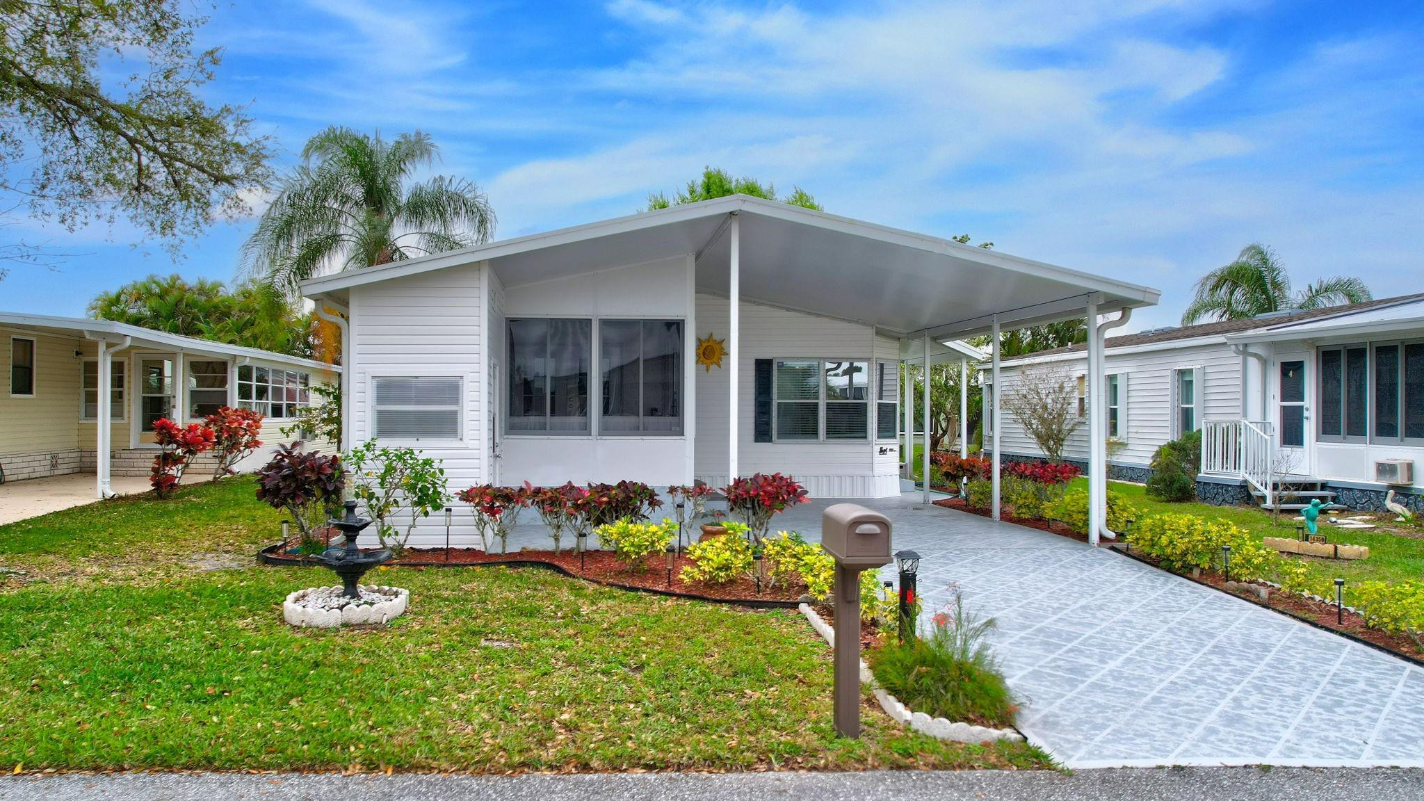FULLY FURNISHED HOME-TURNKEY!  Feel right at home as soon as you enter with lavish space.  Enjoyable dinner settings while entertaining guests on your enclosed Florida Lenai, reading a great book or catching up on your latest television series while nestled in your expansive living room.  Enjoy plenty of cupboard storage while baking your favorite dish in your spacious kitchen.  Each room serves as an excellent size for great relaxation. Exterior shed with ample space for storage and tools.  Multiple vehicles or expecting visiting family and friends, your expansive driveway is conveniently large enough to accommodate.  The best Golf Course community, active living and great neighbors in Spanish Lakes Fairways 55+ with several activities and amenities to enjoy!