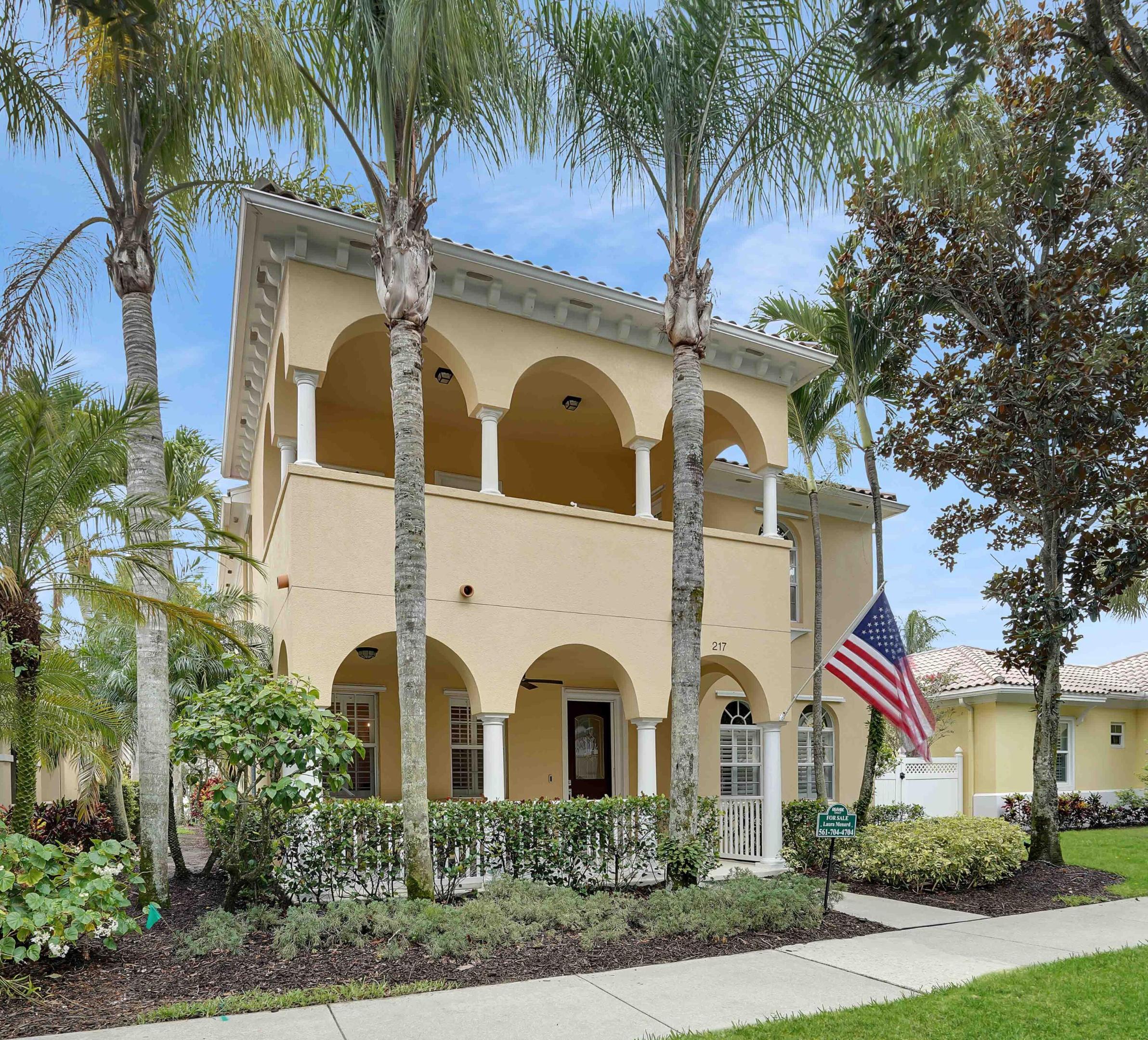 Welcome to this beautifully updated and meticulously maintained home in the heart of Abacoa, one of Jupiter's most sought-after and walkable communities. Offering a spacious floor plan with 4 bedrooms, 3 full bathrooms, a den, and a formal dining room, this residence provides the perfect blend of comfort, functionality, and style.  The updated kitchen features quartz countertops, stainless steel appliances, and ample cabinetry, making it ideal for both everyday living and entertaining. The adjoining family room overlooks a private, fenced backyard with plenty of room to add a pool, creating the perfect outdoor retreat. A charming breezeway connects the home to the detached 2-car garage. Upstairs, all four bedrooms are thoughtfully situated  for privacy and comfort.  Two guest bedrooms  share access to a spacious, private balcony.  Additional features include beautiful hand-scraped wood flooring, plantation shutters, elegant molding, fresh interior paint, and a newer A/C system. Enjoy Florida living from the cozy front porch, perfect for relaxing and connecting with neighbors.  Just steps away are the heated community pool, clubhouse, and fitness center, along with Abacoa's popular tennis and pickleball courts, basketball courts, skate park, recreational fields, and playgrounds.  Tuscany, Abacoa offers its residents premium cable with HBO & DVR, high speet internet, lawn service, annual pressure cleaning, and painting every 7 years for only $441/month! Downtown Abacoa is just a short stroll away, offering an exciting mix of restaurants, shops, entertainment, the amphitheater, and Roger Dean Stadium. With its family-friendly atmosphere, exceptional amenities, and unmatched walkability, Abacoa continues to be one of Jupiter's most desirable places to call home.