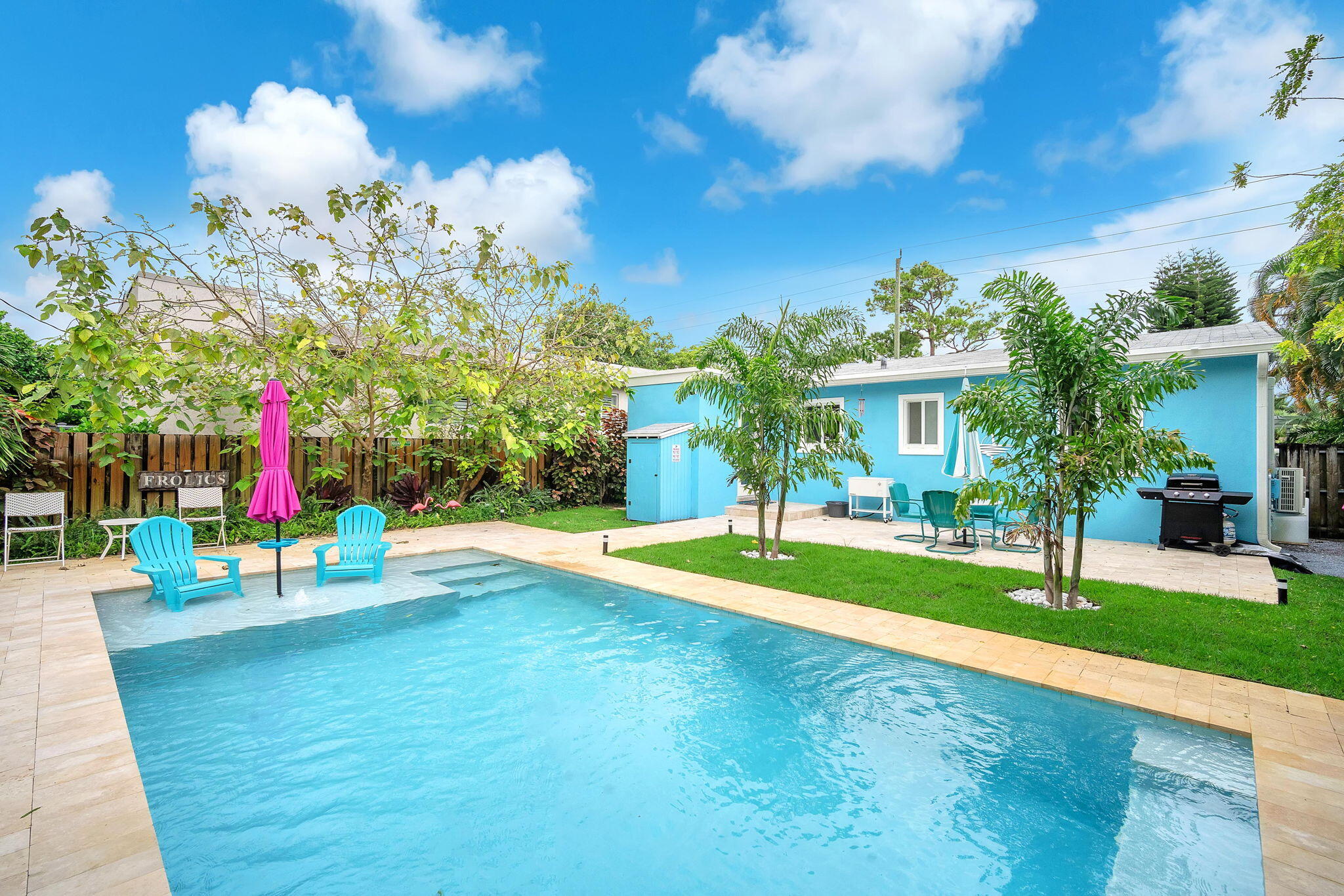 Beautifully updated 2-bedroom home in one of Wilton Manors' most sought-after locations. Just minutes from Wilton Drive, shopping, dining, parks, and entertainment, this move-in-ready property features an open kitchen with island, stainless steel appliances, impact windows, newer roof, and stylish finishes throughout. Escape to your private backyard with a heated beach-entry pool, lush tropical landscaping, and plenty of space to relax or entertain. Oversized paver driveway offers ample parking. Currently operating as a highly successful vacation rental with professional management available to remain, making this an exceptional opportunity for both homeowners and investors alike.