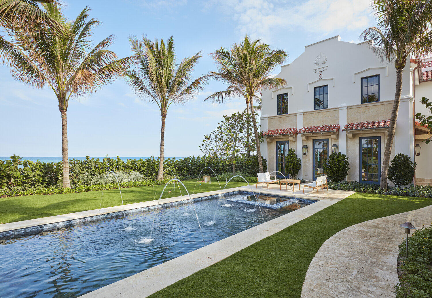 A rare opportunity to purchase a one of a kind 8,645 sq. ft. townhome located one block south of world-famous Worth Avenue and overlooking the sandy beach and sparkling blue ocean. This premier residence is among four properties developed by the Frisbie group in 2021 and designed to offer the best possible views from the top two floors while creating beautiful and useful space on the lowest level. This is the closest Ocean Front Home to the center of town! This 5-bedroom residence with 6.5 baths can accommodate many different lifestyles. The architects created a thoughtful layout for sophisticated entertaining or simply enjoying the comfort of an easy living home. The main level offers nearly 10' ceilings, glass feature walls, a spacious and elegant living room, library/office overlooking the ocean, a generous dining room, butler's pantry, powder room and contemporary custom kitchen open to both the main part of the house and a less formal living area/TV den to the West. Off this area is an outside loggia for al fresco dining. To complete this floor is an oversized two car garage accessed from the den.  The lowest level features an entertainment area with oversized TV, wine bar, Sub-Zero wine coolers with 350+ bottle capacity, and a spectacular reef aquarium as well as gym/yoga studio, full bath, laundry room with two washers and dryers and a bonus room which could be used as an office, library or staff room.  DISCLAIMER: Information published or otherwise provided by the listing company and its representatives including but not limited to prices, measurements, square footages, lot sizes, calculations, statistics, and videos are deemed reliable but are not guaranteed and are subject to errors, omissions or changes without notice. All such information should be independently verified by any prospective purchaser or seller. Parties should perform their own due diligence to verify such information prior to a sale or listing. Listing companies expressly disclaims any warranty or representation regarding such information. Prices published are either list price, sold price, and/or last asking price. The listing company participates in the Multiple Listing Service and IDX. The properties published as listed and sold are not necessarily exclusive to listing company and may be listed or have sold with other members of the Multiple Listing Service. Transactions where listing company represented both buyers and sellers are calculated as two sales. "No payments made until title passes" Some affiliations may not be applicable to certain geographic areas. If your property is currently listed with another broker, please disregard any solicitation for services. Information published or otherwise provided by seller, listing company or its representatives is deemed reliable but are not guaranteed and subject to errors, omissions, or changes without notice. Copyright 2026 by the listing company. All Rights Reserved.