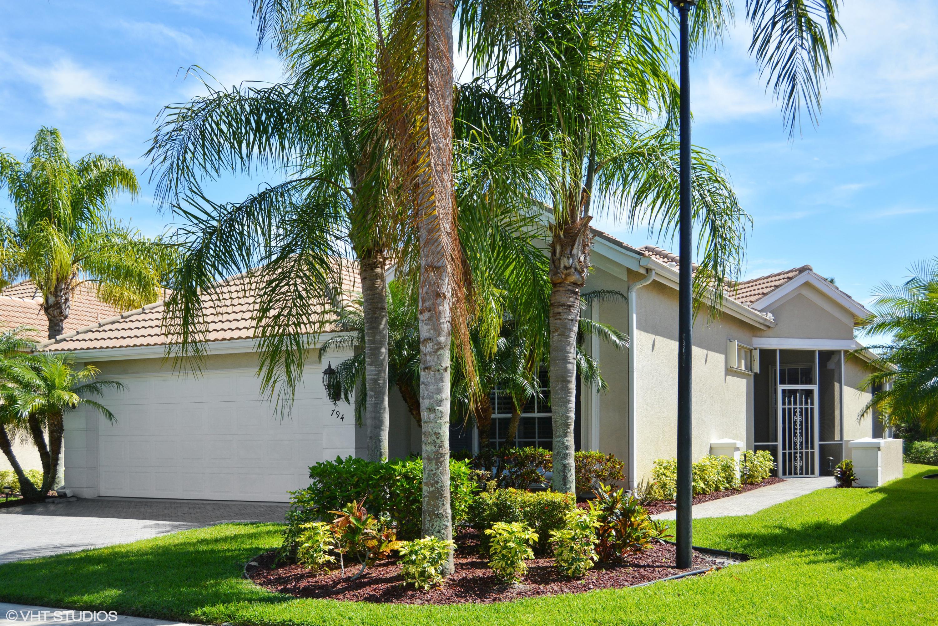 Beautiful 3BR/2BA CBS home w/ 2-car garage in all-age, pet-friendly gated community. Just under 3,000 sq ft. Light & bright split floor plan w/ high ceilings, crown molding & abundant windows. Hurricane shutters throughout & elegant beveled glass entry. Spacious kitchen w/ 42" cabinets & breakfast nook. Large primary suite w/ walk-in closets, Roman tub & separate shower. Huge screened private patio & large backyard w/ lush landscaping. HOA incl. manned gate, cable & security. Resort-style amenities: clubhouse, Olympic-size pool, hot tub, playground, pickleball, basketball & tennis. Close to Mets Spring Training facility, I-95, shopping & dining. Sold AS IS.