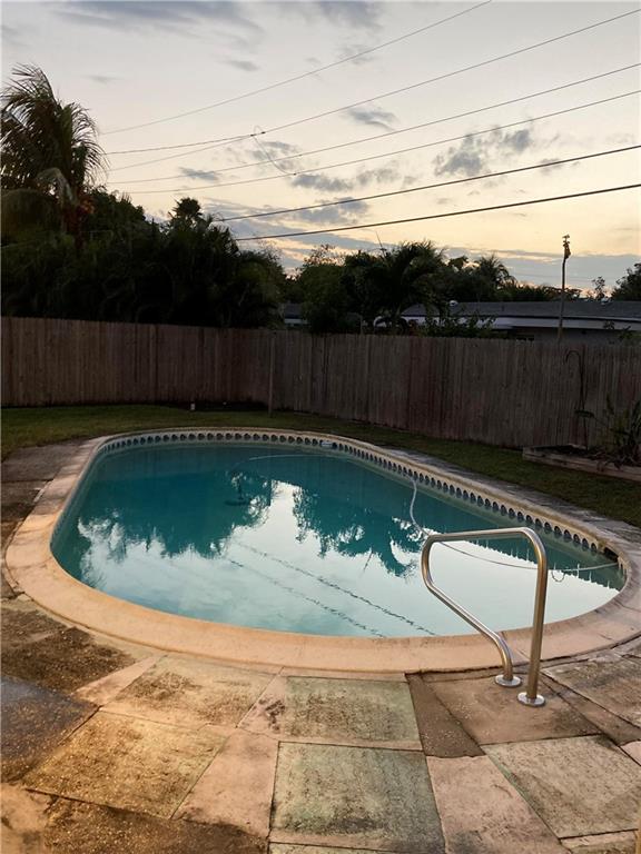 4 bedroom, 2 bathrooms with a pool. Impact windows and doors, newer roof (2017) and AC (2017).Nice size patio and 10 x 20 storage shed (2018), gas stove and more. Kitchen opens to large family room featuring wood look porcelain tile. Minutes to Fort Lauderdale beach, restaurants, shopping, parks, highways and airport. No HOA!Walk to neighborhood elementary school.