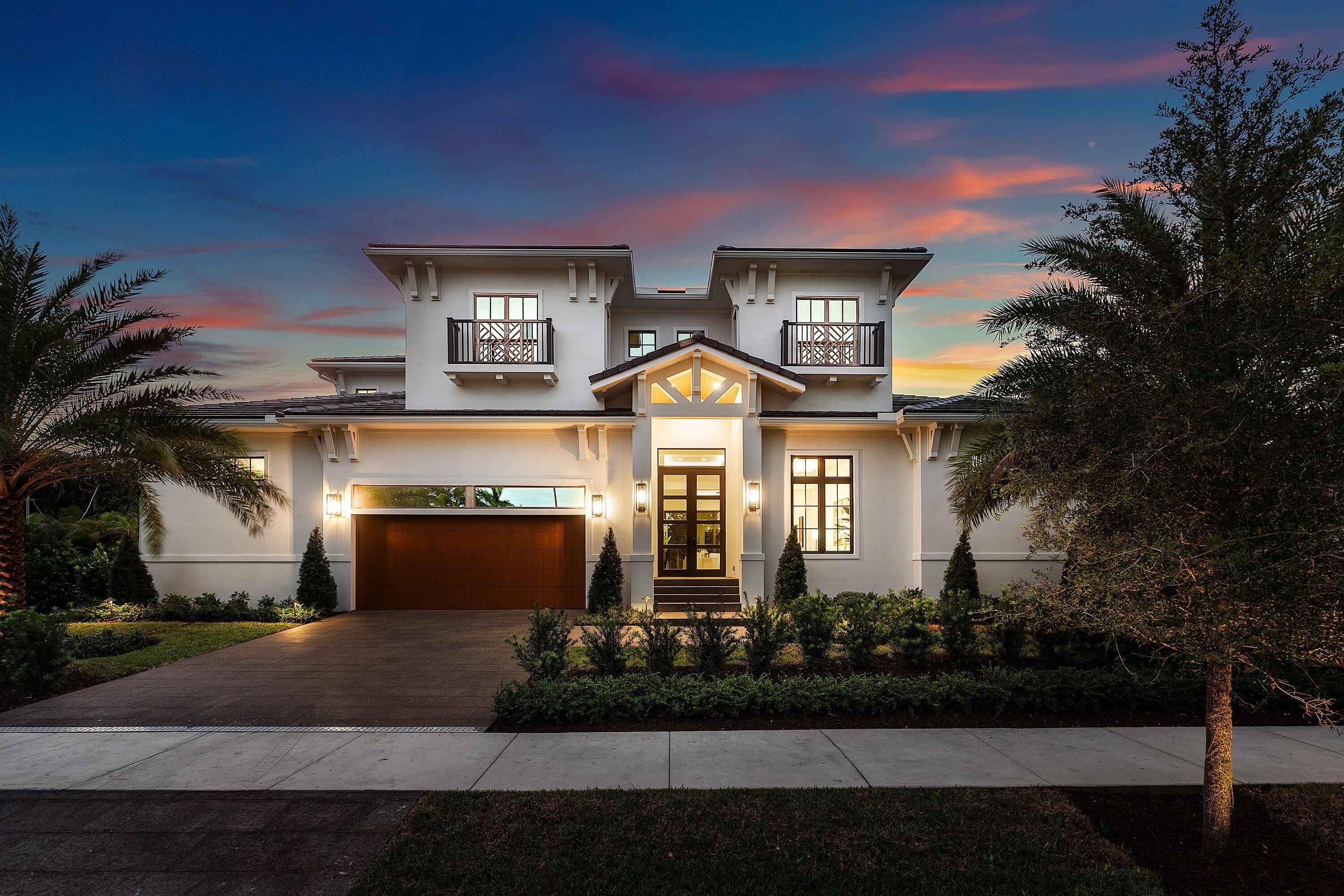 The new construction home at 2609 NW 27 Way in Fort Lauderdale blends livability, elegance and comfort in the highly desirable neighborhood of Coral Ridge and Bayview Elementary School. The two bright and spacious living rooms, open kitchen, and seamless indoor/outdoor dining provide a modern living lifestyle in a private and quiet setting. A 30ft fully retractable glass wall connects the elegant interiors to the pool and covered patio with automatic privacy screening for year-round enjoyment. The first floor primary suite has private patio access, 2 walk-in closets, and spacious bathroom with dual shower and separate water closet. Also on the first floor is a second bedroom with private entryway, perfect for guests or a home office, and a powder room/cabana bath with  outdoor shower. The heart of the home is its well-appointed, open concept kitchen with custom solid wood cabinetry, Thermador appliances, and walk-thru pantry. The second floor entertainment loft has a wet bar, dishwasher, fridge/freezer, and balcony offering treetop views and beautiful sunsets. Three additional ensuite bedrooms, a powder room and a second laundry room complete this perfectly appointed home. The 2-car garage has 15ft ceilings offering ample space for car lifts. Full smart home capability, top of the line appliances and extensive landscaping makes for the perfect oasis in a perfect location. Close to beach, Bayview Elementary and golf club. Don't miss your opportunity to enjoy the best that South Florida living has to offer at 2609 NW 27 Way in Coral Ridge.