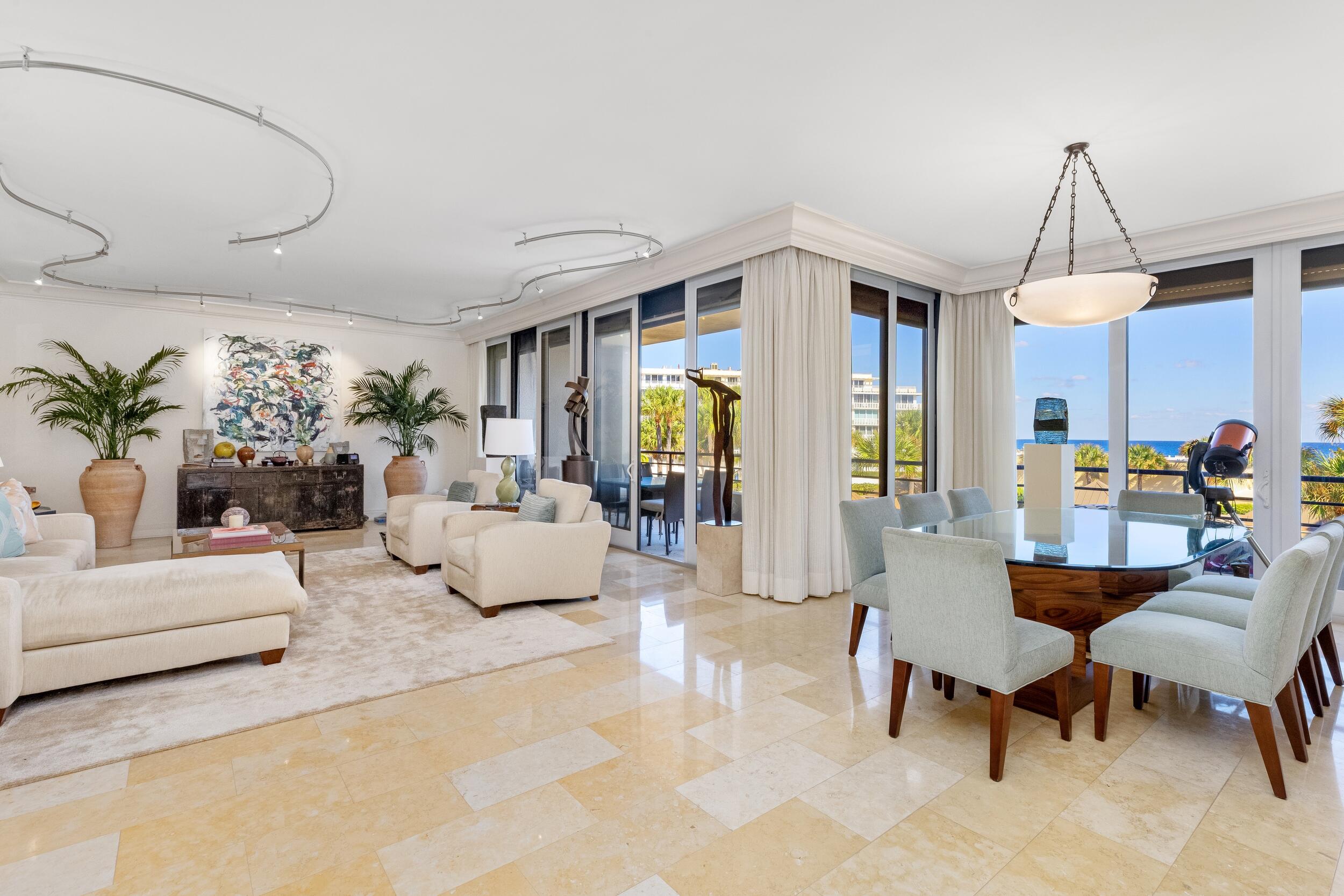 Beautiful 3BR/4.1BA Leverett House residence with breathtaking ocean views and a fabulous pool cabana. Thoughtfully designed, the apartment features an excellent open floor plan, floor-to-ceiling windows, marble and tile floors, multiple covered balconies, and sun-filled interiors. The expansive Primary suite offers dual walk-in closets and dual bathrooms. Additional highlights include central vacuum, in-unit laundry, and the comforts of a stunning full-service building with a full-time manager, exercise facility, and beach access.