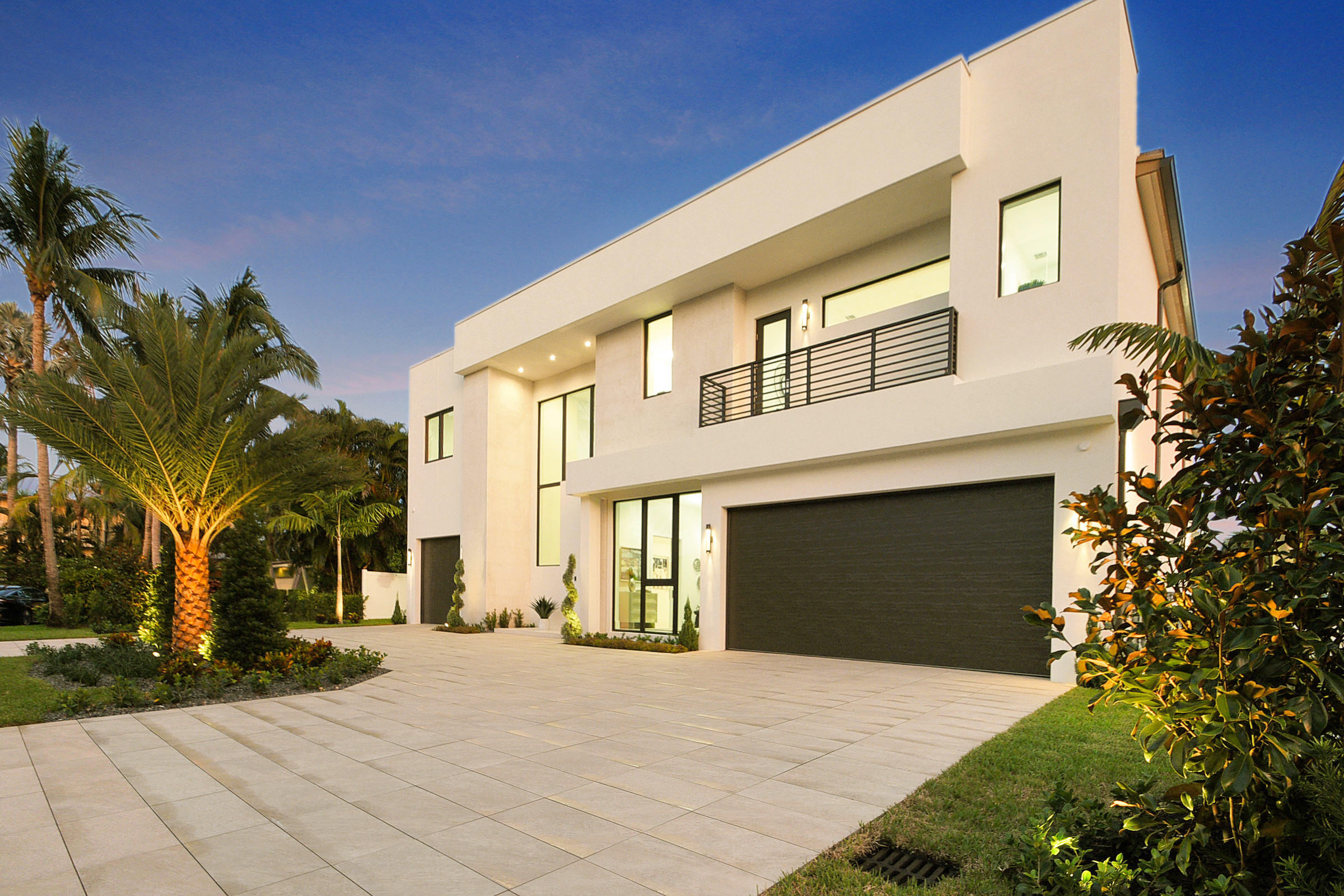 Bring Your Yacht and Walk to The Beach and Check Out This Brand New Construction Waterfront Dream Home on a private cul-de-sac in east-Boca Raton. Close to Boca Lake and Boca Inlet with no fixed bridges, with oversized bedrooms and on-suite baths. Modern open floor plan, elevator with touch screen controls, Thermador appliances, impact glass, three balconies, two laundry rooms and 3-car garage. Situated on an oversized waterfront lot with 85' of south-facing water frontage, new 65' concrete dock, large pool with sunshelf and upgraded landscape package with artificial turf in the backyard. Built by one of east-Boca's premier developers.