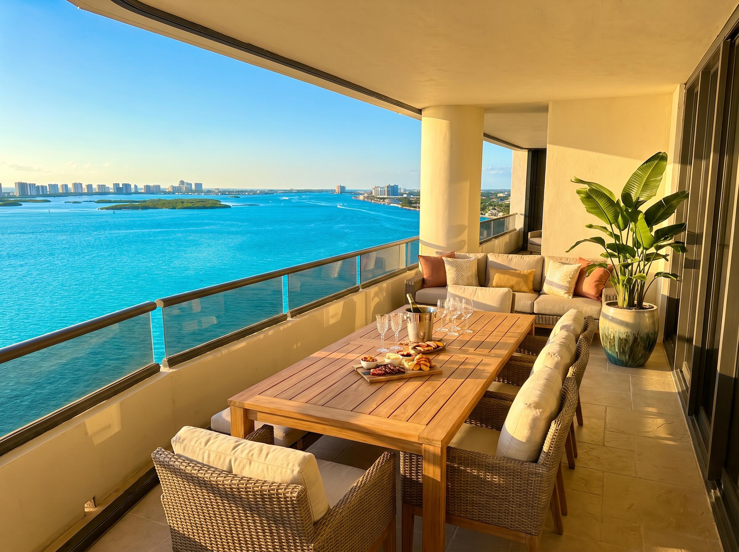 THE SINGLE BEST VIEW IN ALL OF PALM BEACH COUNTY.  Welcome to Residence T-51 at Lake Point Tower in Old Port Cove — an extraordinary waterfront masterpiece offering approximately 3,384 square feet of elevated coastal luxury with sweeping 180-degree panoramic views stretching endlessly across the Intracoastal Waterway, Atlantic Ocean, Singer Island, and the glittering South Florida skyline. Perfectly positioned on the 21st floor at the end of an exclusive peninsula, this one-of-a-kind residence captures breathtaking sunrises, golden sunsets, yacht-lined waterways, and endless blue-water vistas from nearly every room.  Designed with both sophistication and comfort in mind, this expansive three-bedroom, three-and-a-half-bathroom residence has been thoughtfully enhanced with a completely renovated chef's kitchen featuring brand-new top-of-the-line Thermador appliances, custom cabinetry, sleek countertops, and refined finishes that blend modern elegance with effortless functionality. Walls of glass flood the home with natural light while seamlessly connecting the interior living spaces to the spectacular waterfront backdrop beyond. A private balcony provides the perfect setting to enjoy morning coffee, ocean breezes, or evening sunsets high above the water. The sprawling primary suite serves as a tranquil private retreat, complete with mesmerizing water views, oversized walk-in closets, and a spa-inspired bathroom designed for ultimate relaxation. Additional highlights include a split-bedroom floor plan, formal foyer entry, wet bar, full laundry room, abundant storage space, hurricane-impact sliding glass doors, private storage, and two garage parking spaces. Residents of Old Port Cove enjoy newly upgraded amenities including a redesigned waterfront pool deck, fitness center, his-and-her saunas, marina access, on-site dining, 24-hour security, and concierge services. Offered at $2,999,999.