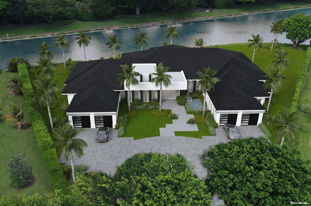 New contemporary residence under construction with completion estimated May 2022.  A circular driveway services two/two car garages and the main entry of this one story residence on almost 1.2 acres with exceptional lake views.  A dramatic entry foyer opens to a spacious great room, open kitchen with center island, full dining room and office/library.  A media/theater, primary bedroom suite, with dual bathrooms and walk-in closets compose the eastern wing; four bedroom suites with center sitting area make up the western wing with laundry room.  Three covered patios areas, entertainment bar/barbecue center, open 36x18  pool and patio with spa and three gas fire bowls. Appliance/plumbing specifications provided.  See MORE... Charcoal black flat cement tile roof
Dark gray paver circular driveway
PGT impact windows
Porcelain floors throughout the main areas throughout the main areas
Wood floors in all bedrooms -  primary bedroom suite closets
4 Rheem high Efficiency AC Units
High Gloss kitchen cabinets
Porcelain center island/seating area
Quartz counter tops 

Kitchen:
48X19 RNGE HOOD 
Thermador Double Electric Wall Oven
Thermador Warming Drawer
Miele Coffee System
Thermador Range top Thermador Microwave Drawer Thermador Built-In Dishwasher
Thermador Built-In Dishwasher Thermador Compact Refrigerator Sub-Zero Freezerless Refrigerator Sub-Zero Upright Freezer Sub-Zero Stack Kits & Mounts
Sub-Zero Ice Maker Miele Single Electric Wall Oven
25 X 22 INCH WORKSTATION 
Brizo Faucet Body faucet Body
In-Sink-Erator Garbage Disposal
Brizo Pot Filler Kitchen Faucet 

Laundry:
Electrolux Electric Dryer
Electrolux Front Load Washer

Her Master :
Kohler 8'' Widespread Bathroom Sink Faucet
DXV Undermount Bathroom Sink
TOTO One Piece Toilet
TOTO Toilet Seat
*CVR* 66 POLISHED SS TUB NO FA
Kohler Tub Faucet Trim Kit
Kohler Shower Faucet Trim Kit
Kohler Hand Held Shower
Kohler Shower Head

His Master:
Kohler 8'' Widespread Bathroom Sink Faucet 
DXV Undermount Bathroom Sink 
TOTO One Piece Toilet 
Kohler Shower Head 

Summer Kitchen:
Lynx Propane Grill
Delta Faucet Single Hole Bar Faucet 
Elkay Dual Mount

Bath 2,3,4 :
Signature Hardware 8'' Widespread Bathroom Sink Faucet Signature Hardware One Piece Toilet
DXV Undermount Bathroom Sink
Signature Hardware Shower Faucet Trim Kit
Brizo Faucet Body
Brizo Faucet Handle 
Brizo Shower Faucet Trim Kit 
Kohler One Piece Toilet 



Bathroom 5: 
Signature Hardware 60'' x 32'' Soaking Tub 

pre-wired for sound and security cameras

generator ready, including automatic transfer switch 

control 4 smart house control system 

**Buyer to reimburse Builder at closing for cost of title insurance and state taxes on the transfer of the deed; or (Documentary taxes)**