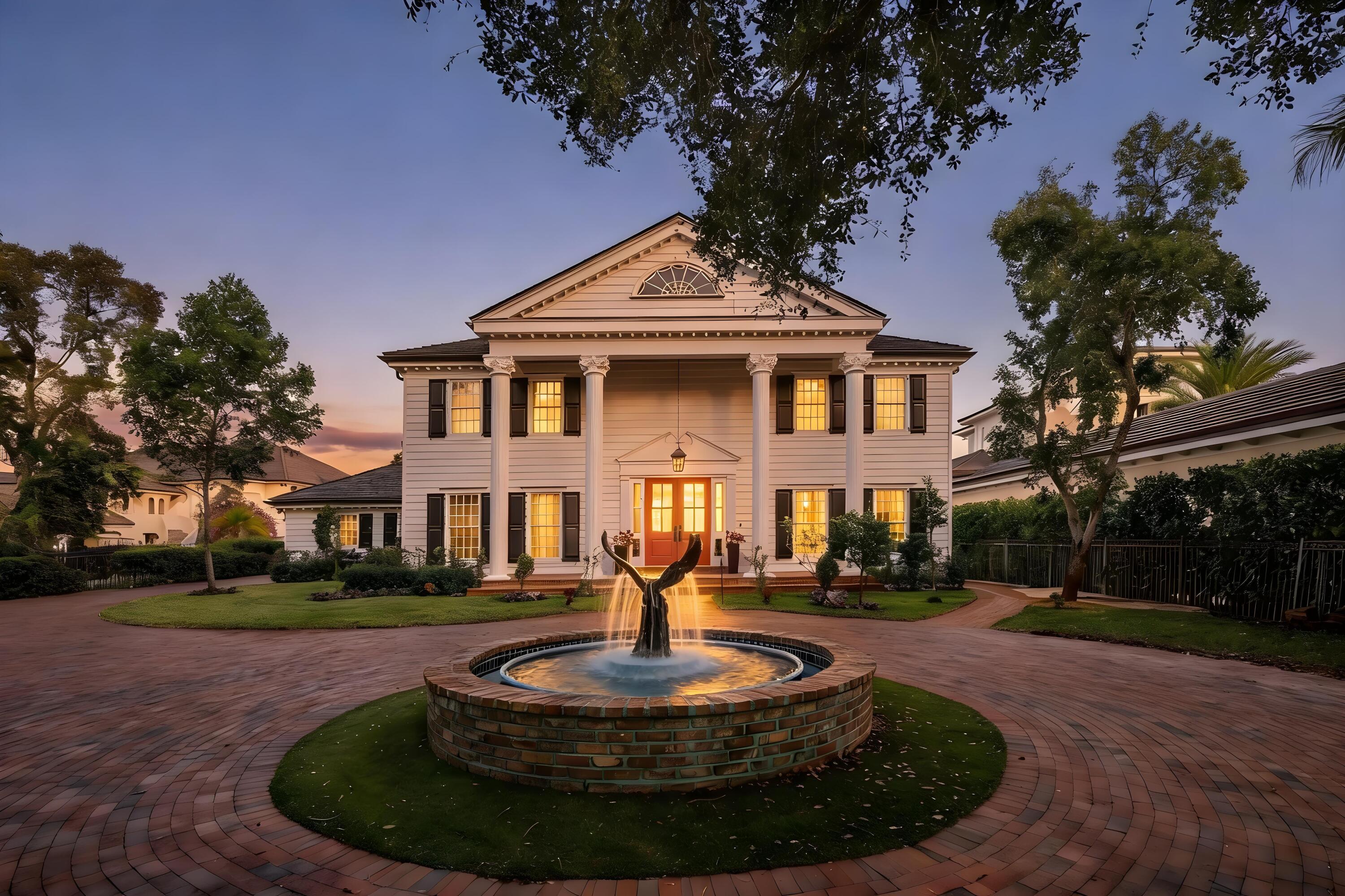 GEORGIAN OAKS ESTATE  Welcome to one of the most iconic and irreplaceable private estates ever offered along the Loxahatchee River.  Positioned on over an acre of pristine riverfront grounds along Florida's only federally designated Wild and Scenic River, Georgian Oaks Estate is not simply a home. It is a legacy. A statement. A property crafted during an era when pride, craftsmanship, architecture, and permanence mattered more than budgets, timelines, or trends.  Designed by renowned architect L. Bruce Kilby in 1984, this extraordinary Georgian-style plantation estate was built to stand the test of time and has since been meticulously upgraded, preserved, and enhanced without compromise.   From the moment you approach the gated entrance and travel beneath the canopy of mature oaks and professionally curated landscaping, the estate immediately evokes a feeling rarely found in South Florida today... timelessness. Privacy. Grandeur. Peace.  Towering columns reminiscent of historic American estates frame the front elevation, while authentic Chicago brick, custom copper gutters, imported English slate roofing, handcrafted millwork, solid oak flooring, and extensive masonry details create a level of authenticity and quality virtually impossible to replicate in today's world.  The current ownership has invested extensively into every aspect of the residence, combining old-world architecture with modern functionality and infrastructure. The estate features a full-home generator, Anderson double-pane gas windows, spray foam insulation, smart home systems, lightning protection, updated mechanical systems, newer air conditioning equipment strategically relocated for silence and efficiency, and countless additional improvements throughout.  Inside, the home unfolds with warmth, sophistication, and architectural character at every turn. Five gas fireplaces with herringbone interiors, soaring ceilings, formal entertaining spaces, a grand piano room, expansive gathering areas, and walls of French doors overlooking the river create an atmosphere that is both elegant and deeply inviting.  The chef's kitchen has been completely reimagined with approximately a quarter-million dollars invested into custom cabinetry, premium Wolf appliances, dual dishwashers, freezer drawers, oversized prep areas, and luxury finishes designed for both entertaining and everyday living.  The primary suite rivals those found in the most elite private club communities in South Florida, offering sweeping river views, extraordinary scale, covered terraces, and a sense of serenity that simply cannot be recreated.  Outdoors, the estate transforms into a private resort and botanical sanctuary. Multiple fountains provide a constant backdrop of tranquility while rose gardens, mature oaks, extensive landscape lighting, and over one hundred newly planted trees create an environment that feels worlds away from the city, despite being moments from everything Jupiter has to offer.  At the center of the backyard stands an extraordinary certified 250-year-old oak tree... a breathtaking natural focal point that anchors the estate with history, permanence, and soul.  For boating enthusiasts, the property offers exceptional protected water frontage with no fixed rail bridge obstruction, deep-water access, substantial dockage capabilities, multiple lifts, and room for large sportfish or cruising vessels, all while overlooking one of the most beautiful stretches of the Loxahatchee River.  The residence itself is elevated approximately four feet above grade with approximately seventeen feet of elevation and is positioned outside of a flood zone, further reinforcing the forethought and engineering behind the estate's original design.  Every inch of Georgian Oaks Estate reflects intentionality, craftsmanship, and investment that would be extraordinarily difficult, if not impossible, to duplicate today at any price.  This is not a home built for speculation.  This was a forever home.  A home built with emotion, vision, pride, and permanence.  And while it is extraordinarily difficult for the current owner to part with such a meaningful property, the opportunity now exists for the next discerning owner to acquire one of Jupiter's most iconic and emotionally compelling riverfront estates.  Properties like this do not come around twice.  They are simply passed on from one steward to the next.