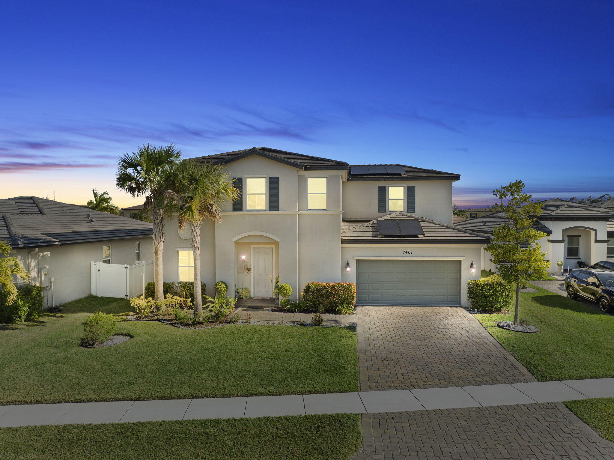Big house, big yard, and resort-style amenities! You can have it all! Located in gated Copper Creek, this 4-bed, 3-bath 2,743 Living Sqft home features a large den that can easily convert to a 5th bedroom. CBS construction and set on a premium oversized lot, you get the space you want and the amenities you expect. Enjoy a gorgeous clubhouse with party kitchen, spacious fitness center, kid space, basketball & tennis courts, plus a large pool with kiddie pool and playground. The backyard shines with a fire pit and plenty of room for a pool, volleyball, or wide-open play. Off Glades Cutoff Rd with quick access to I-95, Tradition, and Mets Stadium. Leased solar offers big savings without long-term ownership. Copper Creek is a family friendly, active gated community with lots of social events.