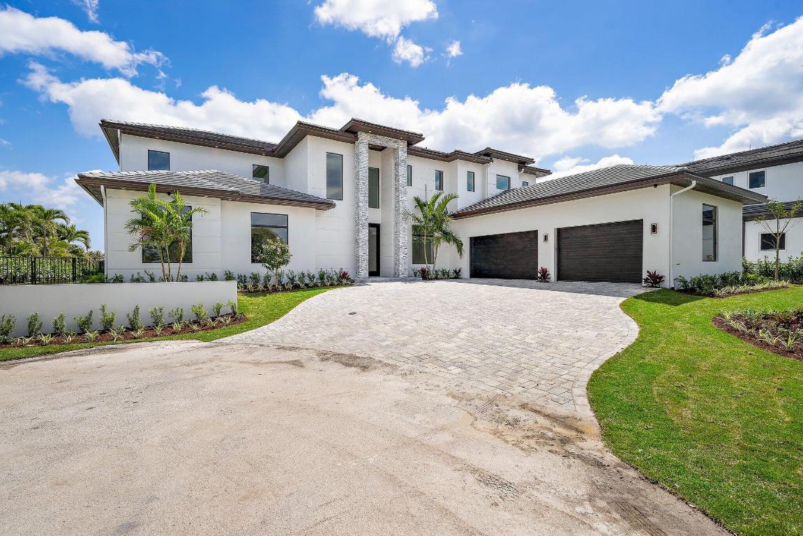 Brand new construction scheduled to be completed early 2021. Perfect time to put your personal touches on a custom build. Wide open water views and located on a very quiet cul-de-sac. First floor has an open concept flow overlooking the custom pool and Intracoastal Waterway, with eastern exposure. Custom kitchen with double island huge pantry and top-of-the-line appliances. Second floor has 4 bedrooms and an impressive oversized master bedroom and bath. All four bedrooms lead to the expansive balcony with dramatic water views. Private dock in the backyard big enough for your yacht. Large, oversized 3-car garage perfect for your car collection and storage. Great opportunity to get a brand new build with half the wait time.