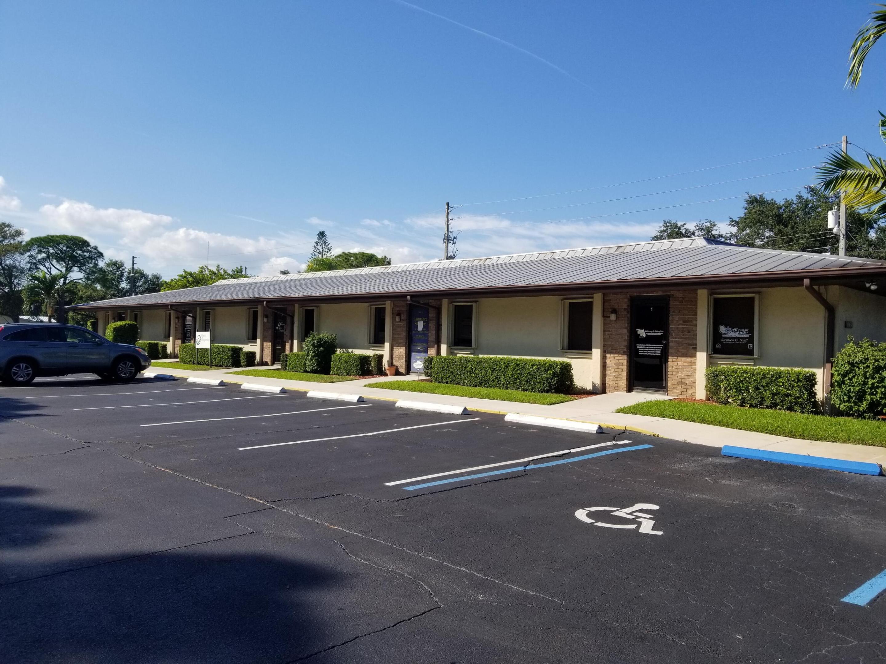 GREAT LOCATION near Lawnwood Regional Medical Center and has large signage on busy road! Suite 1 has approximately 1705 SF of very nice office/medical space in an excellent location with good exposure to 25th Street. Multiple rooms, offices and work areas. Built in cabinets for storage and 2 bathrooms. Freshly painted and newer vinyl plank flooring. Ready to move in with abundant parking spaces. CALL TODAY TO VIEW THIS FANTASTIC SPACE.