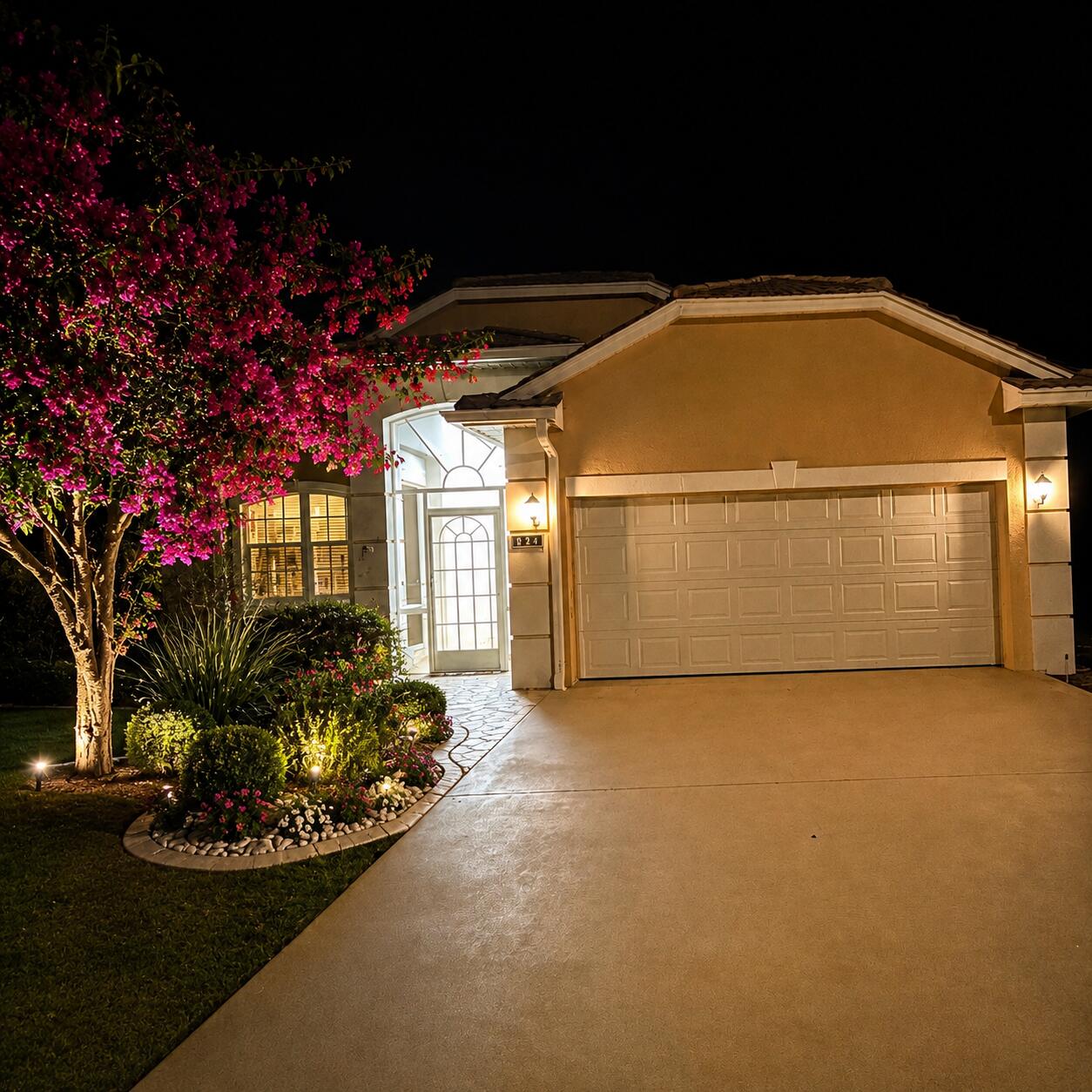 Isle of Madeira.  This 2 bedroom 2 bath home with den (which can be used as a guest rm) is the sought after Captiva model.  Step into this lovely home w/tiled entry & you will enjoy the spacious great room which leads to an enclosed Florida rm w a/c vent.  There is also a lanai w/windows which overlooks your private garden view!  RECENT UPDATING (2025) - New flooring throughout, new air conditioner, new garage door & opener, new kitchen appliances & washer & dryer, ceiling fans, lighting fixtures, Under-sink water filtration system & interior paint.  Accordion shutters. Updated elec. panel.  55+ community w/many amenities: State-of- the-art clubhouse, pool, pickleball & tennis courts, shuffleboard, bocci, walking trails, exercise rm, many clubs. Close to restaurants, shops, medical & I-95.