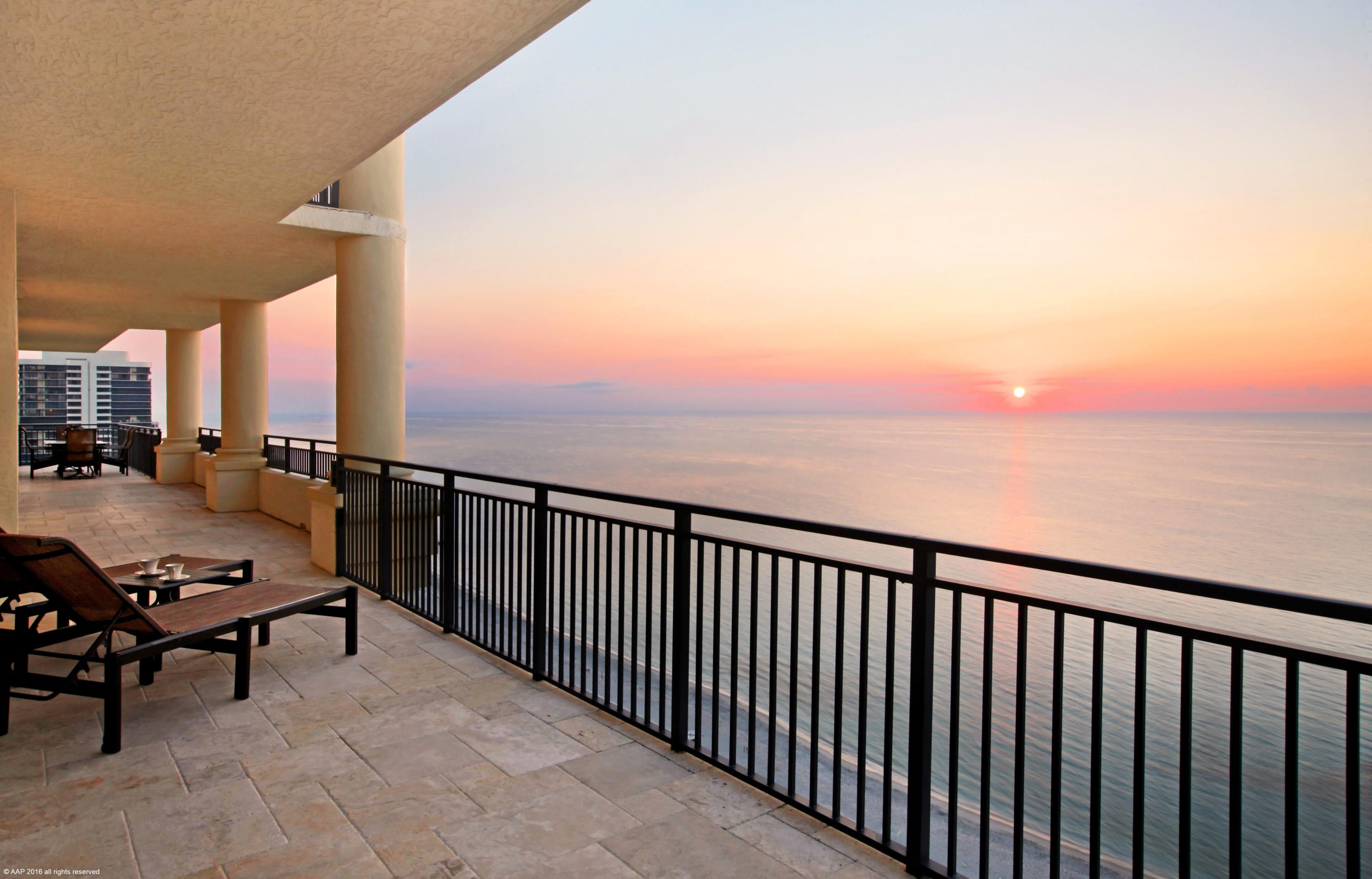 Experience a life of luxury and true relaxation the moment you arrive through private elevator access into a grand foyer that introduces this massive oceanfront 20th floor lower Penthouse sky-home offering 6,006 square feet of luxurious living area with commanding views of the Ocean and Intracoastal Waterway. The vast open Great Room measuring 76 feet long, offers expansive,180 degree views of the ocean and coastline to the north and south. It is ideal for grand-scale entertaining with access to the 1,100 square foot balcony, gourmet Siematic chef's kitchen and wet bar. Furnishings shown in the photos are not included in the sale of the property. Luminescent Asian pearl marble floors, 10â€² ceilings and walls of floor-to-ceiling windows throughout present the most breathtaking views from every angle. The well-designed floor plan offers 4 en-suite bedrooms all with dramatic water views, media/home theater, plus a den. The very large Master Suite wing features an oversized bedroom with private terrace, 2 huge customized walk-in closets, and a marble media wall with a gas fireplace. The large, spa-like mosaic tiled master bath is outfitted with two water closets, bidet, spa tub and steam shower. An adjoining Cyprus paneled Sitting Room is suitable as an Office or Exercise Room.

This state-of-the-art Sky-home is equipped with a Creston Home Smart System allowing you to control audio, video, lighting, temperature, window treatments, and security from anywhere in the world. This coveted residence provides all the amenities of a 5-star resort, with views from the 20th floor and all the appointments of a large private home complete with a private 2-car garage with roll-down door and two additional parking spaces.

The Resort at Singer Island rises 20 stories and offers a mix of 66 private residences with four per floor ranging from 2,800 (3 bedrooms) to 3,150 square feet (4 bedrooms) of living space with 350 to 450 square feet of outdoor terrace. Built in 2007, The Resort at Singer Island is the only luxury building on Singer Island to offer a four bedroom condo option. The Resort at Singer Island private residences offer incredible ocean, intra-coastal waterway and city views. The Resort at Singer Island is adjacent to the protected Ocean Reef park, with a wide sandy beach protected by a natural reef. Private Residences at the Resort at Singer Island offer a luxury resort lifestyle like nowhere else on Singer Island.

The private residence section at the award-winning Resort at Singer Island has its own full-time manager and staff, movie theater, social rooms, pool room, on-site security team, gated private parking garage with air conditioned storage lockers for each of the 64 residences. Private Residence owners can also avail of valet parking and beach services. Private residence owners also enjoy a temperature-controlled wine room at the on-site 3800 Ocean restaurant for storing private wine collections.

Owners receive discounts at the hotel's restaurants, coffee bar and spa. Dining options available to residents and guests include an alfresco ambiance at the ocean-side eatery, the convenience of room service or catered special events held in the stunning entertainment veranda. 

The Resort at Singer Island Hotel also offers the essence of elegance with 1 or 2 bedroom hotel suites ranging from 750 to just over 2,100 square feet of living space. Decorated with dark wood tones, stainless steel kitchen appliances and marble baths the Resort at Singer Island offers a luxurious, contemporary, modern edge. The Resort at Singer Island also includes 4,000 square feet of meeting space, an 8,500 square foot spa and all of the amenities and services one would expect from a world-class facility. Butler service, valet attendants and a full-time concierge enrich residents and guest's experiences and activities including coordination of private events, theater tickets, dinner reservations and travel arrangements. Outdoor private cabanas are also available and are the ideal place to enjoy a casual poolside lunch. Two pool decks â€“ one with an infinity edge and the other with a resort style slide and one of the finest beaches in south east Florida complete this Four Diamond hotel providing you with the ultimate place to relax.

Nestled between the celebrated Palm Beach Worth Avenue shopping district, Palm Beach Gardens & Jupiter's world-class golf courses and Wellington's equine country, the Resort at Singer Island is just minutes away from Palm Beaches' finest dining, entertainment, shopping venues and the Palm Beach International Airport. Awake each morning in Florida's sport-fishing capital, explore the alluring antiques, art and fashion shops and galleries in West Palm Beach or partake in the equestrian life at Wellington's Polo and riding clubs. Shop till you drop at Worth Avenue, Gardens Mall, City Place, Downtown at the Gardens and the soon-to-be opened Palm Beach Outlet Mall. Test your golf skills at famous golf courses such as the Bear's Club, Trump National, the Medalist, Old Palm, Seminole Landing and PGA National. The Palm Beaches offers something for everyone. You owe it to yourself to experience living at the Resort at Singer Island at the Lower Penthouse in the private residences section of this luxurious resort.

Singer Island is a Florida tropical island resort community known for it's gorgeous white sandy beaches, excellent shopping, restaurants, idyllic lifestyle and quiet island charm. The peninsula of Singer Island borders the Atlantic Ocean, offering spectacular waterfront views and a fascinating marine environment. Singer Island is comprised of three communities, all located in Palm Beach County. Singer Island is home to upscale hotels and condos overlooking stunning ocean views and white sugar sand beaches. Singer Island is located 15 minutes from Palm Beach International Airport, and is only minutes away from year round golf, downtown West Palm Beach and renowned shopping. Singer Island is known for its blue water sport fishing as well as sailing, windsurfing, jet skiing, and boating. everything from plush towels and relaxing lounge chairs to tempting frozen libations. 

You must look at this Penthouse at the Resort at Singer Island before you buy a condominium on Singer Island!