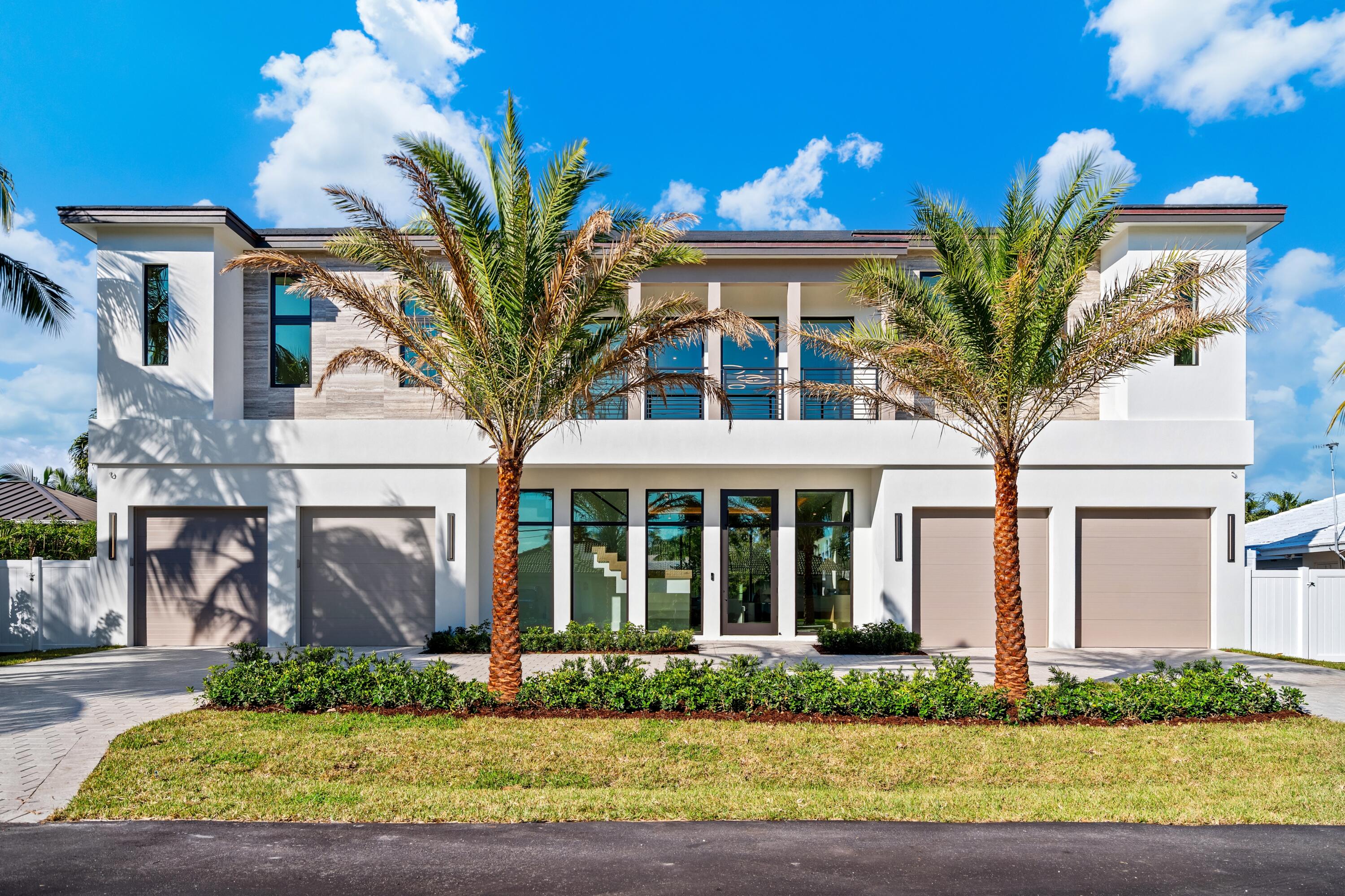 New Construction, Coastal Contemporary, five-bedroom gem in prestigious Tropic Isle, Delray Beach, features 90 feet on a deepwater canal, with a new seawall and full-service 70-foot concrete dock. Interior details include an open great room layout, fine finishes, custom cabinetry and  custom tile flooring on the first floor transitioning to engineered white oak wood floors on the second floor.

Staging by Vesta Home; furniture available for purchase. LOCATION: 

951 Tropic Boulevard, Delray Beach, Florida: A desirable yachting community on the Intracoastal Waterway with a yacht harbor and deep-draft canals, Tropic Isle is located just minutes from the ocean beach at Atlantic Dunes Park, and a  short drive from vibrant Atlantic Avenue's shopping, dining and entertainment venues in charming downtown Delray Beach, named one of the "Most Fun" Small Towns in America by Rand McNally and USA Today.

PROPERTY: 
 
Set amidst lush tropical landscaping, this chic residence offers opportunities for indoor/outdoor entertaining with the loggia and full-service summer kitchen fitted with a grill and refrigerator. Just adjacent are the 12-by-32-foot saltwater pool and 9-by-9-foot spill-over spa. Perfect for boaters, the residence fronts 90 feet on a deepwater canal, with a new seawall and full-service 70-foot new concrete dock.

RESIDENCE: 

This band-new waterfront masterpiece, designed in a sleek Coastal Contemporary style by Miklos Architecture and built by Askari Estate Homes, showcases sophisticated aesthetics with its neutral coastal palette complemented by warm wood and stone accents. Spanning 7,820 +/- total square feet with five bedrooms, the residence impresses with its flowing open great room layout, fine finishes, custom cabinetry and  custom 48-by-48-inch tile flooring on the first floor transitioning to engineered white oak wood floors on the second floor. Introduced by a stunning two-story foyer with a dramatic glass-railinged floating stairway, the great room seamlessly connects to the kitchen and dining room, perfect for South Florida living. Window walls of glass from these  gracious living areas, along with the stunning club room and bar, open to the pool patio with serene water views as its awe-inspiring backdrop. A highlight in the great room, with 11-foot sliders accessing the pool loggia, is a showstopping  water vapor fireplace, while the dining room, which also accesses the pool loggia. Is adorned by a cove ceiling. Distinguishing the kitchen are white-oak cabinetry, Tajamal quartzite counters, an island accommodating seating, and high-end stainless-steel appliances. Ideal for guests, the den/office, complete with a full ensuite bathroom, can double as the fifth bedroom. On the second floor, a loft living area serves three guest bedroom suites and the luxurious primary suite. Occupying nearly half of the second-floor layout, the primary suite comprises a spacious bedroom, dual walk-in closets and a spa-like bathroom with dual sinks set in custom wood cabinetry, a soaking tub, a large multi-head shower with two entrances, and two water closets. This  suite, as well as the loft and one of the guest bedroom suites, all access the water-view balcony for ultimate relaxation. Completing the layout are a cabana bath, laundry rooms on both floors, and two garages accommodating two cars each. Special amenities include a Hollow Core concrete floor system, elevator, windows prewired for automatic blinds, panelized lighting in the common areas, natural gas, impact windows and doors, 26k Full House Generac generator, four new Trane air-conditioning units, and two tankless hot-water heaters.

Staging by Vesta Home; furniture available for purchase.

The information herein is deemed reliable and subject to errors, omissions or changes without notice.  The information has been derived from architectural plans or county records. Buyer should verify all measurements. 

DISCLAIMER: Information published or otherwise provided by the listing company and its representatives including but not limited to prices, measurements, square footages, lot sizes, calculations, statistics, and videos are deemed reliable but are not guaranteed and are subject to errors, omissions or changes without notice. All such information should be independently verified by any prospective purchaser or seller. Parties should perform their own due diligence to verify such information prior to a sale or listing. Listing company expressly disclaims any warranty or representation regarding such information. Prices published are either list price, sold price, and/or last asking price. The listing company participates in the Multiple Listing Service and IDX. The properties published as listed and sold are not necessarily exclusive to listing company and may be listed or have sold with other members of the Multiple Listing Service. Transactions where listing company represented both buyers and sellers are calculated as two sales. "No payments made until title passes" Some affiliations may not be applicable to certain geographic areas. If your property is currently listed with another broker, please disregard any solicitation for services. Information published or otherwise provided by seller, listing company or its representatives is deemed reliable but are not guaranteed and subject to errors, omissions, or changes without notice. Copyright 2026 by the listing company. All Rights Reserved.