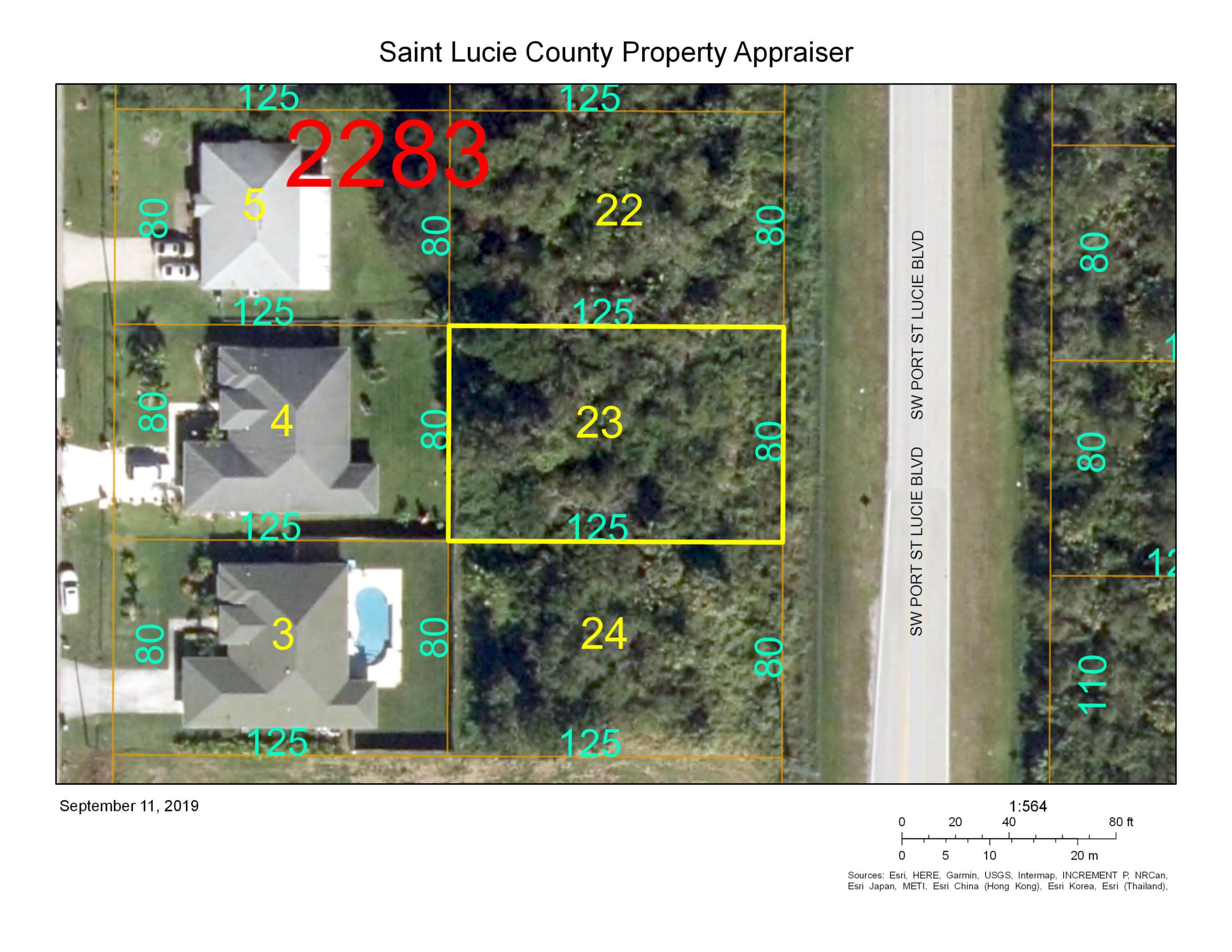 Great vacant lot on Port St Lucie Blvd