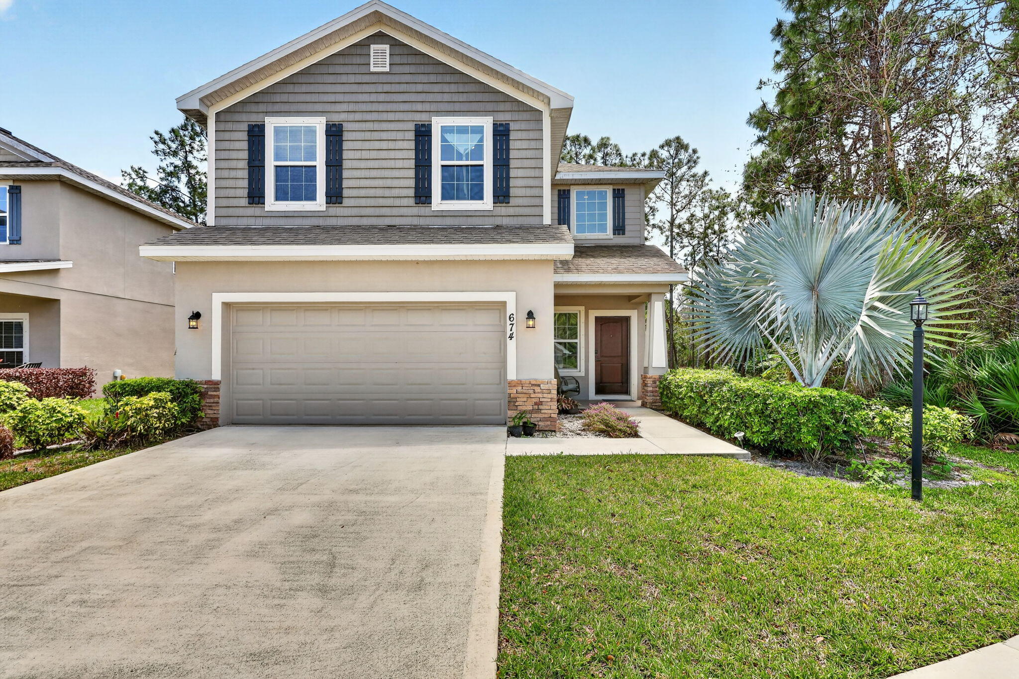Built in 2022, no roof worries here! This 4BD/2.5BA/2-car garage home features an open floor plan perfect for entertaining. Solar panels included and SELLER PAYS THEM OFF AT CLOSING enjoy real monthly savings on your utility bill, Florida sunshine doing the work for you!  Low HOA in one of the area's most desirable communities. Launch your kayak right from the neighborhood, take a dip in the community pool, or head to the park and sports courts for basketball, volleyball, and soccer. Walking trails, RV/boat parking, and easy access to major highways and shopping plazas round it all out.  HOA Fees Cover Lawn Care (Including Front/ Back/ Side Lawn, Tree/ Shrub Trimming, Edging of Driveway/ Sidewalk Area)  This one checks every box. Call today to schedule your private showing!