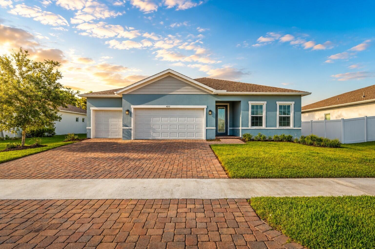 Best value in Lost Tree! Just minutes to world-class golf, shopping, cafés, and only 7 minutes to Vero's beautiful beaches. This 2022-built home offers 3BR plus den/office, 2BA, just under 2,000 SF, with a backyard overlooking your private screened pool and the preserve, perfect for year-round Florida living and entertaining. The 3-car garage with epoxy flooring is built for storage, toys, and gear. Gated community with clubhouse, fitness center, pool, basketball, and tennis/pickleball courts. Low HOA, move-in ready today.