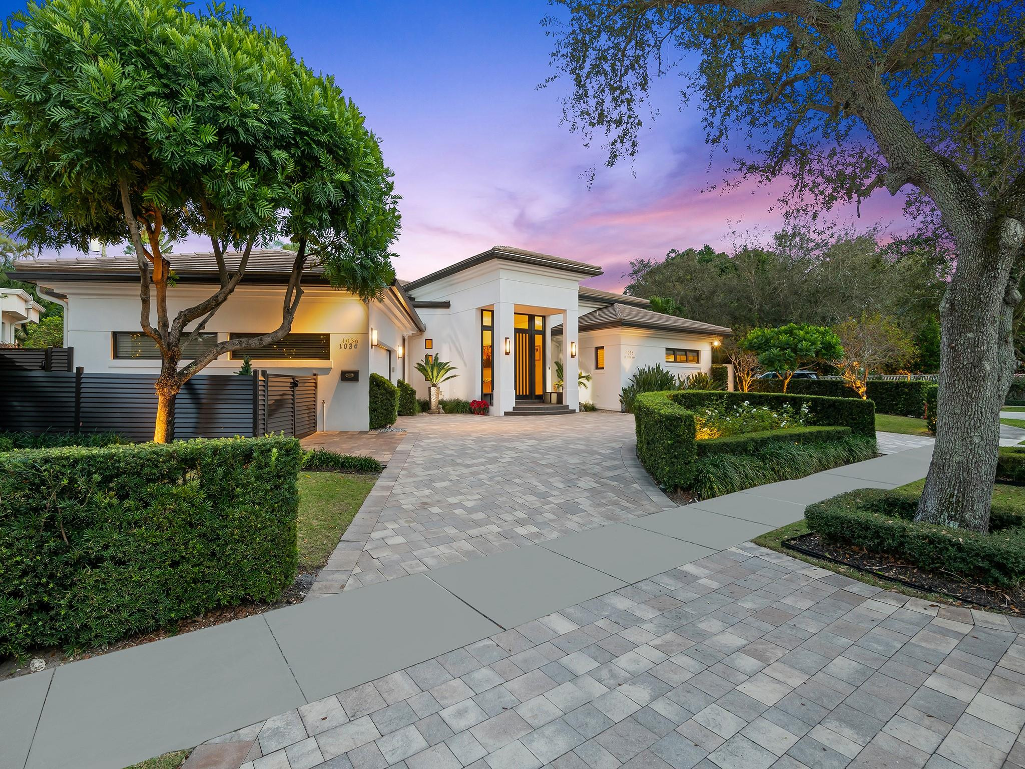 Exquisite first-time offering of this 2012 Robert Tuthill–designed 4 Bed/4.5 Bath & office Single-story residence on a 12,366 SF lot with 14+ ft of elevation in coveted Rio Vista. The open layout features soaring 14 ft ceilings, a dramatic fireplace, & rich hardwood floors. A refined office with custom pocket doors offers quiet sophistication. The entertainer’s kitchen offers natural gas cooking and a butler’s pantry. 3 ensuite guest suites open to the patio, including one ideal in-law suite with a kitchenette. The serene primary retreat includes illuminated cove ceilings, dual closets, two vanities, & a soaking tub. Outdoor living shines with a covered patio, heated pool & spa, keystone wall, lush landscaping, full-house generator, circular drive, 2-car garage, & gated golf cart parking.