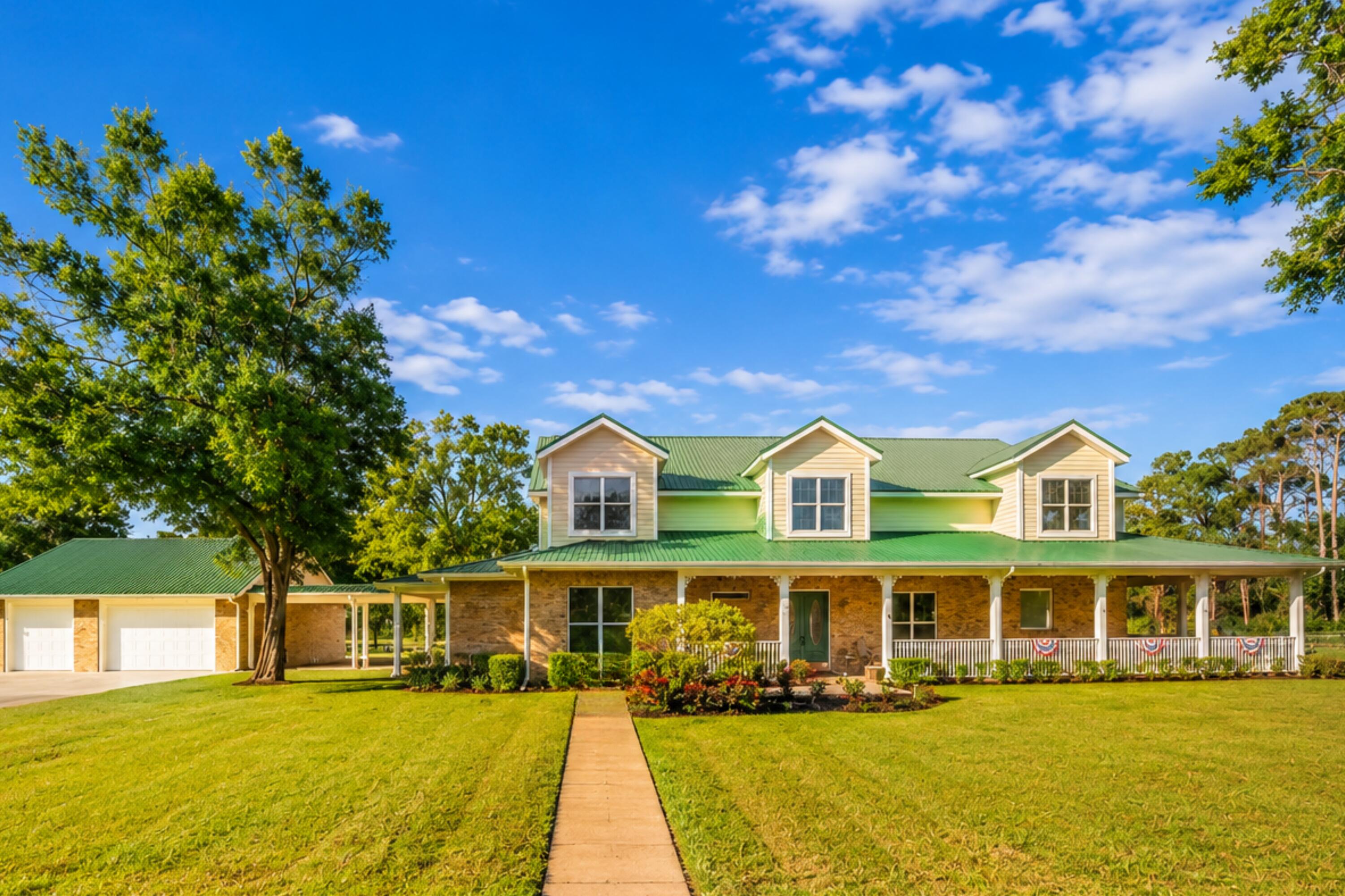 Welcome to ''Five Oaks Ranch'' nestled on nearly 10 acres. This extraordinary two-story estate offers 6,572 square feet of luxurious living space. This home features an over-sized chef's kitchen, perfect for entertaining and culinary creativity. Upstairs flex area can serve as a second living space or turned into a second master suite. Step outside to your private oasis featuring an enclosed heated pool and spa, ideal for year-round enjoyment. The outdoor kitchen makes it convenient to entertain by the pool. This property also features an extended driveway, providing ample space for multiple uses -whether for boats, RVs, or an extensive car collection. The separate four-car garage includes an expansive workshop with an upstairs loft providing endless possibilities.