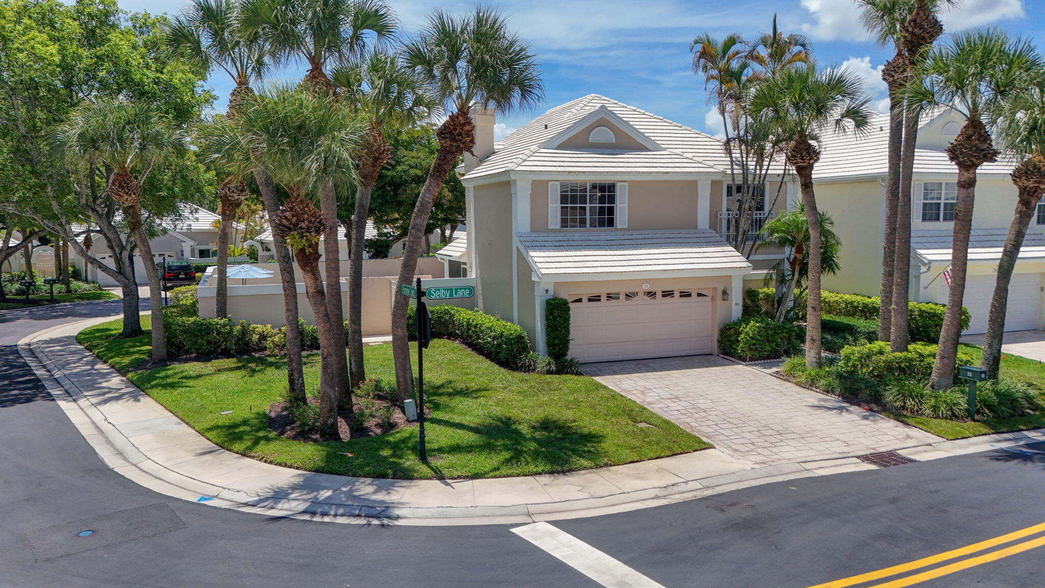Welcome to this charming 3-bedroom, 2.5-bathroom residence located in Barclay Club at PGA National in Palm Beach Gardens. This two-story single-family home with the master down, offers 2,149 square feet of finished living space, providing comfortable room for everyday living and entertaining. The property includes an oversized corner lot and a totaly enclosed back area with oversized pool for private entertaining. Situated within the Barclay Club community, this residence combines practicality with accessible amenities at the PGA Resort and Spa. Memberships are available but not mandatory. A/C and water heater just a few years young.  This property presents an excellent opportunity in a well-established Palm Beach Gardens location with A rated schools.