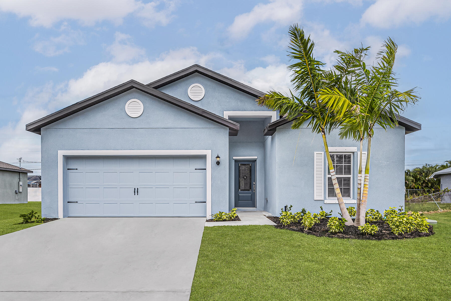 Ask about our Sunsational Summer Savings Event! The spacious five-bedroom Coral plan is perfect for any family. A long foyer welcomes guests into a grand open floor plan perfect for hosting. As part of our CompleteHomeTM series the kitchen will feature stainless steel appliances, granite countertops and white cabinets. Additionally, a walk-in pantry will fit all your family's favorite snacks to enjoy. The master suite features its own sizable walk-in closet and private bath. This is a corner lot with a great yard and has county water! *appliance models are subject to availability*