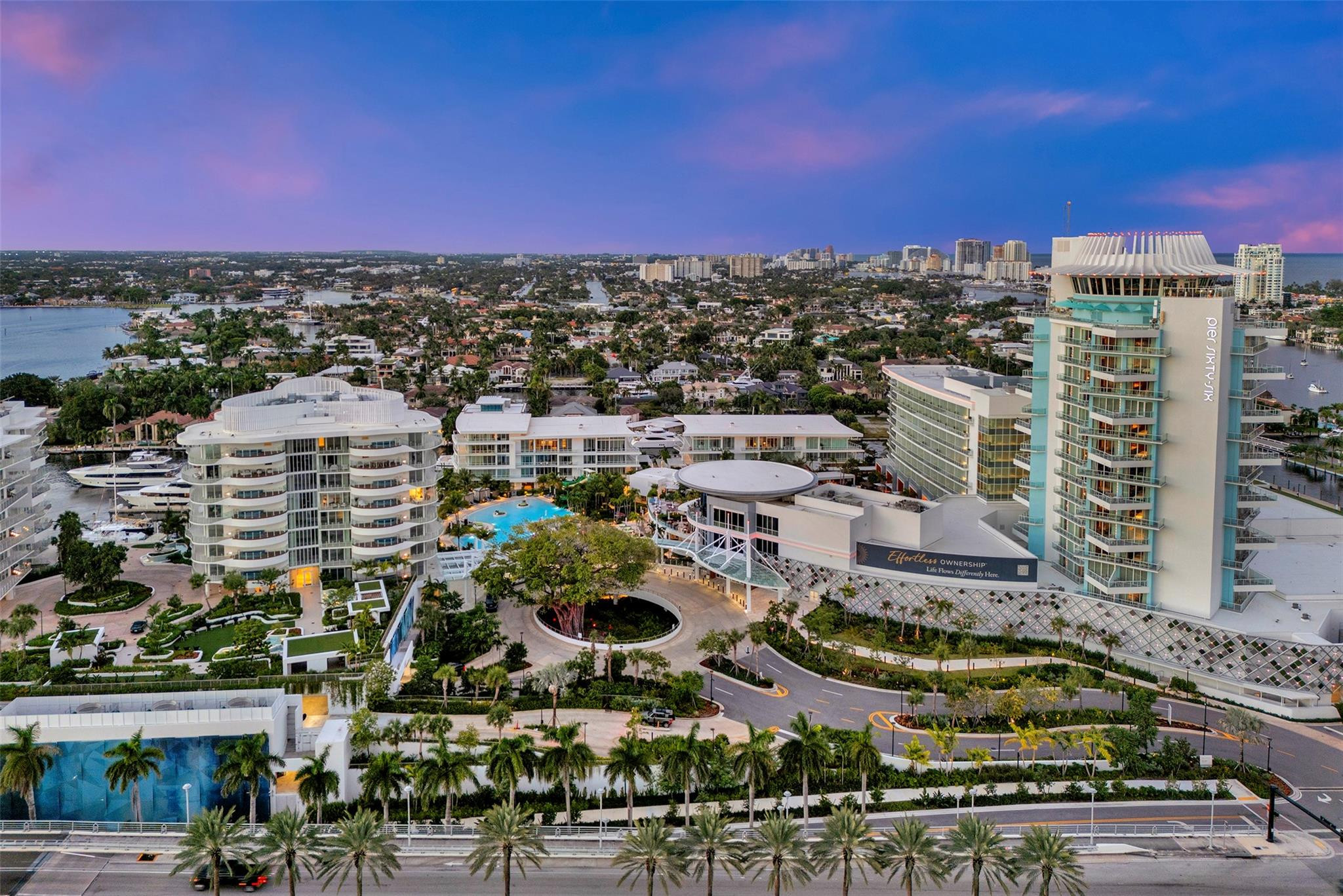 Fort Lauderdale's most coveted sky residence —  THE PRICE JUST MOVED - the one and only Azul Penthouse at Pier Sixty-Six. This NE corner showpiece with wraparound terrace has iconic panoramic views of the ocean, Intracoastal, and skyline. Designed by celebrity firm P&H Interiors, it features floor-to-ceiling glass, a private plunge pool, a chef's kitchen with Wolf/Sub-Zero appliances, and a wine tower. The dining room is crowned by an Alain Ellouz handcrafted alabaster-and-crystal light sculpture, complemented by exquisite curated art pieces. Enjoy 12 dining venues, world-class spa, three resort pools, a 5,000-ft superyacht marina, and Pentagon-level security. No buildout. No delays. The only penthouse of its kind at Pier Sixty-Six — a priceless masterpiece in the sky. 2 parking spaces (self-park + valet), 2-week condo association approval, club membership included with purchase. Now repositioned to capture immediate attention in the most coveted ultra luxury property for the superyacht owner, Move-in ready.  A rare opportunity to secure a penthouse with the best unobstructed rare views from the top in Fort Lauderdale.  Effortless lifestyle only at Pier Sixty-Six.