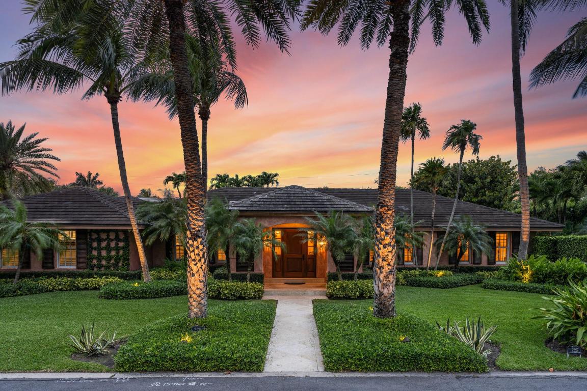 This idyllic residence spreads over 5,875 total square feet of living space that offers five bedrooms, five and one-half baths, a living room, family room, den, dining room, Chef's Kitchen and a spacious air conditioned 2-car garage. The property comes with stunning outdoor living space that features an oversized 150' x 128' lot with a gorgeous 48 foot covered pecky cypress loggia that overlooks the pool and beautifully designed grounds of the property.  This property also includes a rare private gated beach access. The ocean is a few houses away and can be easily reached by a private alley behind Sandpiper Drive. The bike trail is also close by. Turnkey condition ready to move in.