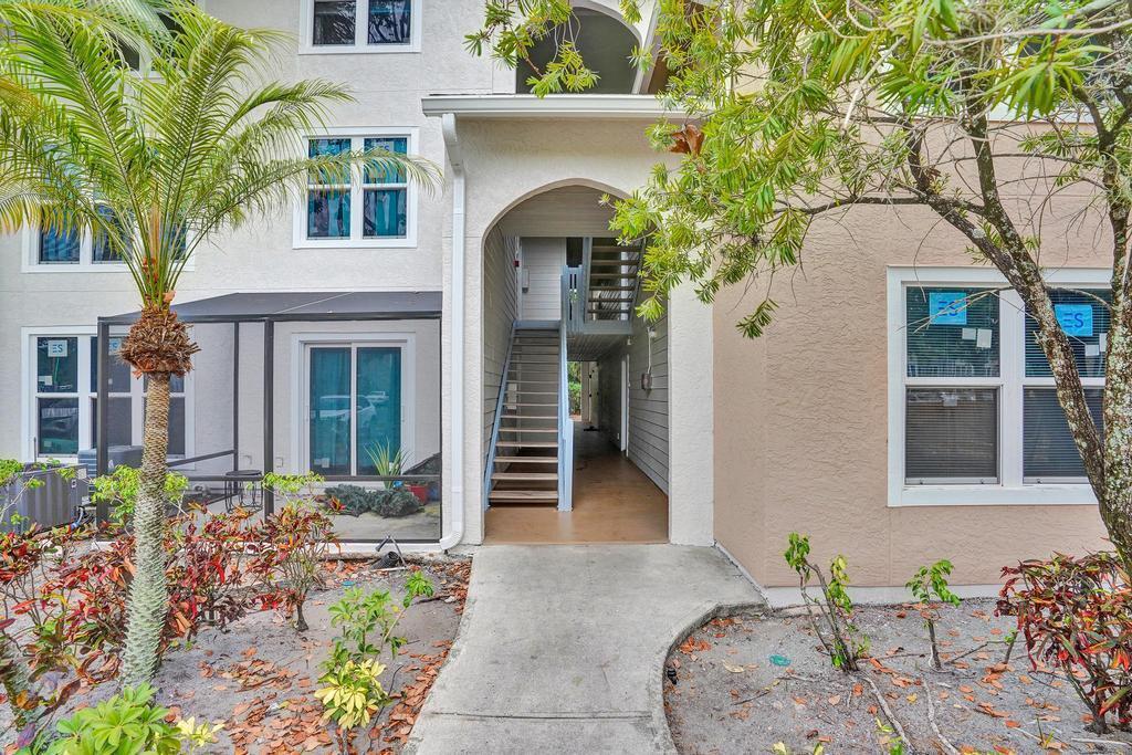 Spacious two bedroom two full bath condo in Boynton Landings. Split floor plan. Second story unit with tall vaulted ceilings and a screened in balcony overlooking the garden area. Both bedroom have large walk in closets. Washer and dryer are in unit. Boynton Landings offers a community pool, clubhouse, and indoor basketball court. The community has been remodeled with all new impact windows throughout all units, new siding, new roof, and freshly painted buildings and clubhouse. Boynton Landings is conveniently located close to shops, restaurants, and I -95.