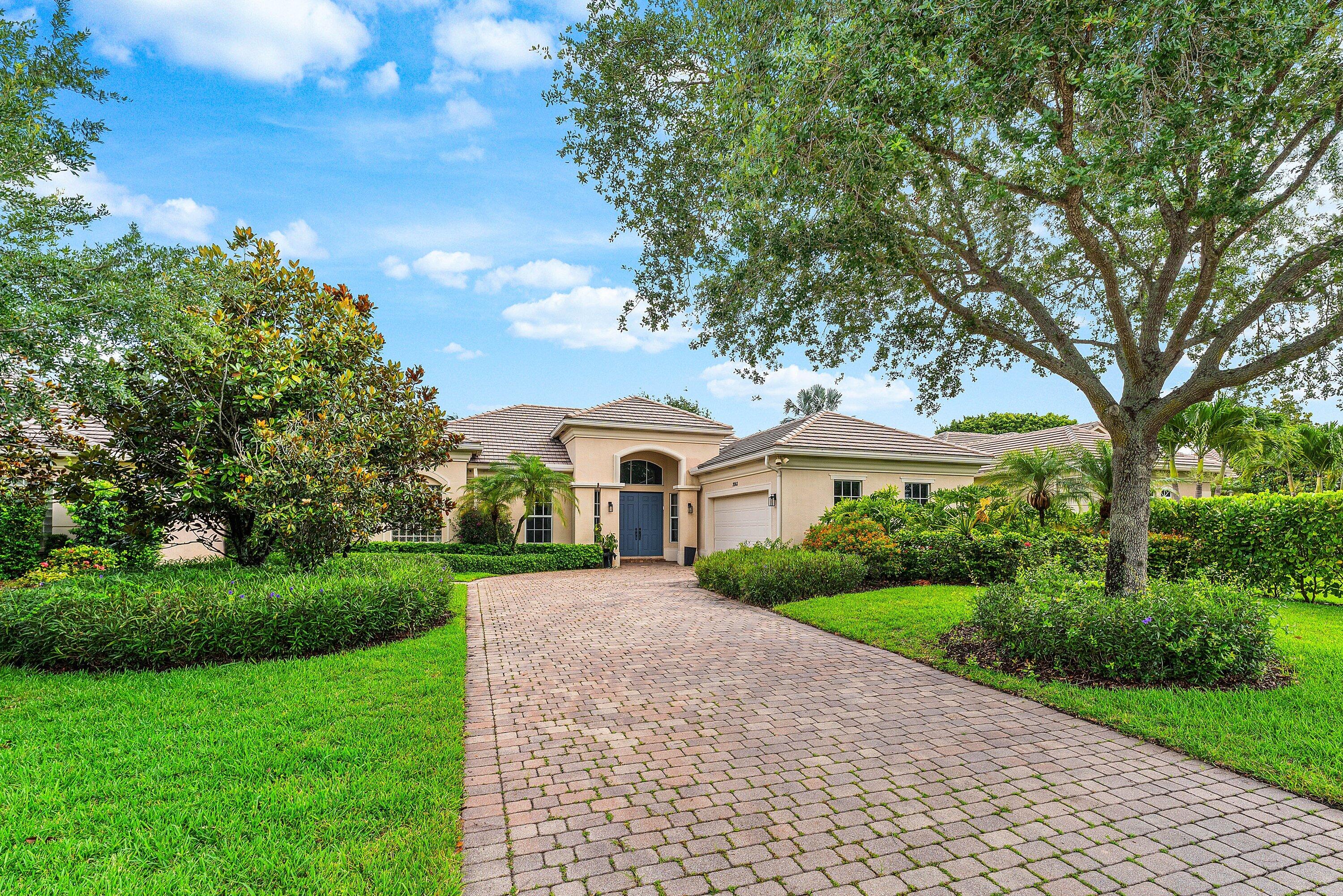 Nestled behind the prestigious manned gates of Palm Beach Polo Club, this stunning European-inspired residence effortlessly blends luxury, warmth, and modern elegance. From the moment you step inside, you are greeted by soaring natural light and an airy open-concept design that perfectly complements today's lifestyle. At the heart of the home is an expansive chef's kitchen that seamlessly overlooks the dining area, spacious family room, and inviting Florida room — creating the ultimate setting for entertaining guests or simply enjoying everyday living. Thoughtfully curated finishes, including striking gold hardware throughout, elevate the space with a refined designer touch. Step outside to your own private tropical retreat featuring a heated pool and bubbling spa, ideal for unwinding after a day at the nearby equestrian events or enjoying South Florida's year-round sunshine. The fenced backyard opens to a lush green field beyond, offering both privacy and plenty of space for pets, play, or peaceful outdoor enjoyment. The home's luxurious bathrooms are truly magazine-worthy, showcasing hand-painted inspired tilework, rich travertine finishes, a jetted Jacuzzi tub, and stylish designer accents throughout. A guest bath adorned with bold hexagonal and teal subway tiles creates a memorable and sophisticated experience for visitors. Beautiful Restoration Hardware furnishings, crisp modern finishes, and impeccable attention to detail complete this exceptional offering inside one of Wellington's most sought-after luxury communities.