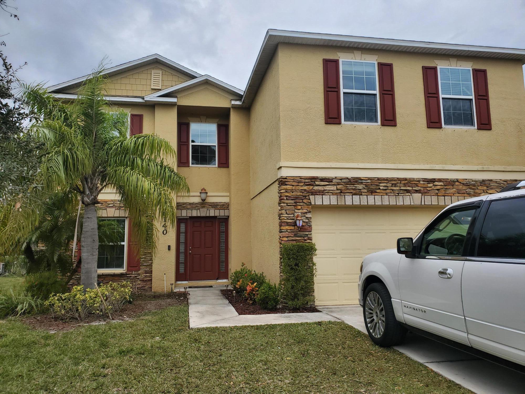 Beautiful 5BR/3BA home with 2-car garage on a premium lake/preserve lot. Features a gourmet kitchen with a large island, double sink, 42" cherry cabinets, stainless-steel appliances, double oven, and smooth-top electric cooktop, all opening to a spacious family room with lake views. Elegant 19" marble tile flooring and crown molding enhance the main living areas. Upstairs loft leads to the primary suite with tray ceiling, walk-in closet, and wood laminate flooring. A first-floor bedroom with full bath is perfect for guests, in-laws, or a home office. Enjoy the large covered patio with plenty of space for grilling, entertaining, and playing. Move-in ready with beautiful water and preserve views throughout.