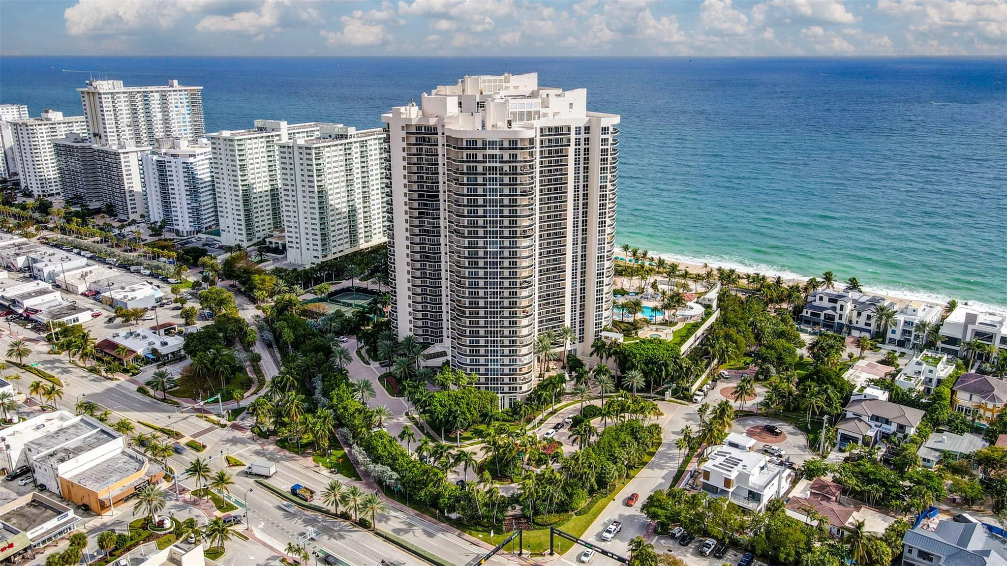 Large 2 bedroom plus den, 2 full baths unit with Stunning ocean and city views from this high floor, renovated luxury residence, with floor to ceiling hurricane impact windows, open floor plan, marble floors, European kitchen cabinets, quartz countertops, new high end appliances. split bedroom plan, large balcony . L' Hermitage is a 10 acre oceanfront resort style complex with 2 pools, hot tubs, a poolside restaurant, cabanas, tiki huts, BBQ area, private beach pavillion, a fitness center, saunas, billiards, tennis courts, card room, * walking distance to shopping entertainment... Association allows 2 non aggressive pets. Maintenance fees are as follows: $4.209.54 paid quarterly. 1,115.74 paid quarterly to the L' Hermitage Community. Monthly fees come to 1.775.00 . maintenance fee includes a 90.00 restaurant credit.
