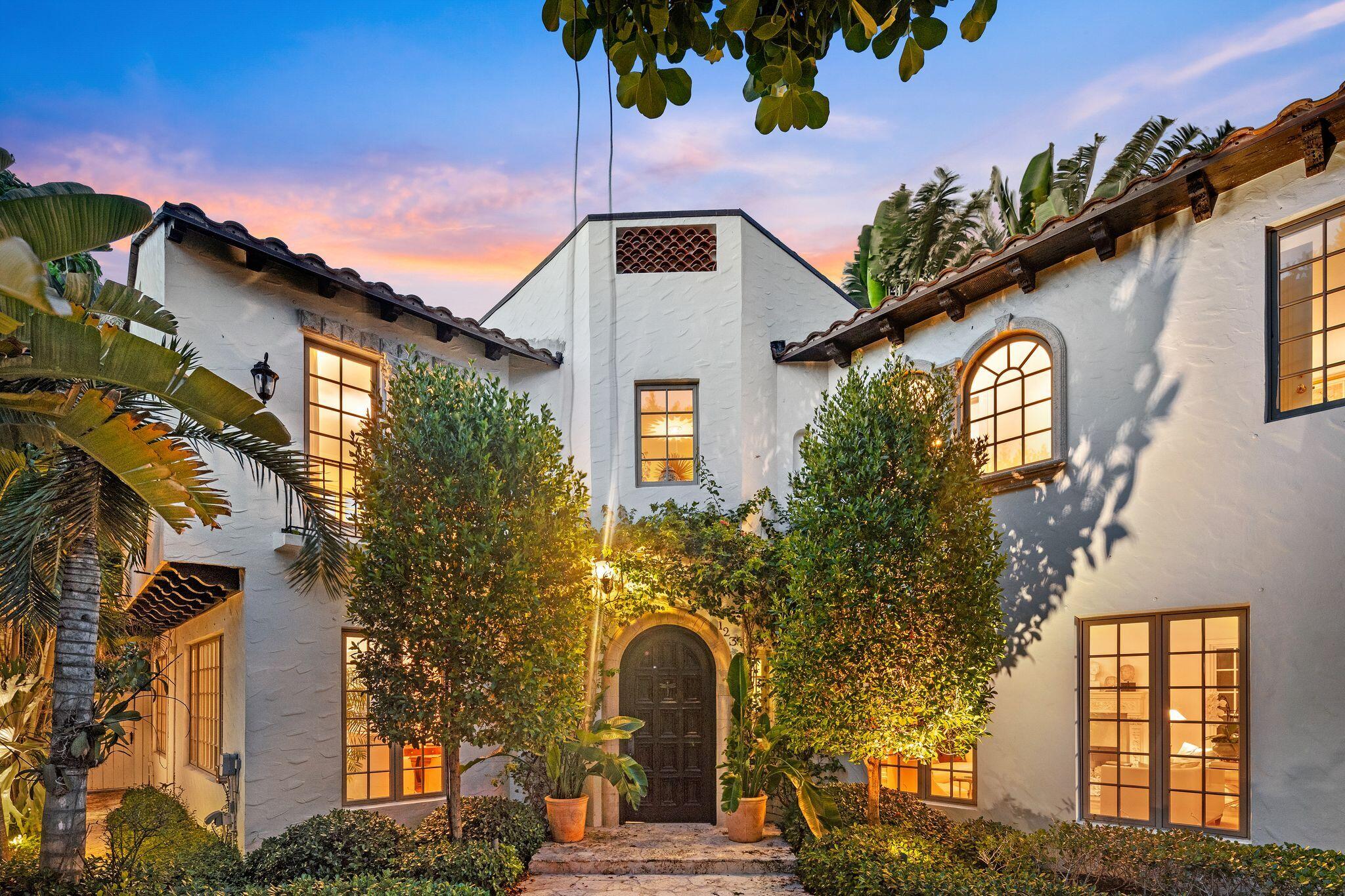 High elevation and 2nd floor ocean views make this freshly renovated, Mediterranean-style home very special. There are three generous bedrooms in the main house, including one with broad views east to the water. All three feature new en-suite baths. The primary suite has been brilliantly rethought with a large, updated private bath and extensive closet space. This non-landmarked house is the perfect blend of 1920's Palm Beach Spanish architecture with modern convenience and sensibilities. Pool-side, a charming guest house includes a fresh and modern downstairs entertaining area along with a light and bright guest suite above. New roof, new AC, new hurricane screens and an up-to-date kitchen make this the perfect spot for a buyer who's looking to be move-in ready for next season. The ocean block of Australian Avenue is the ideal in-town neighborhood - just steps from the beach and Worth Avenue shops and restaurants.