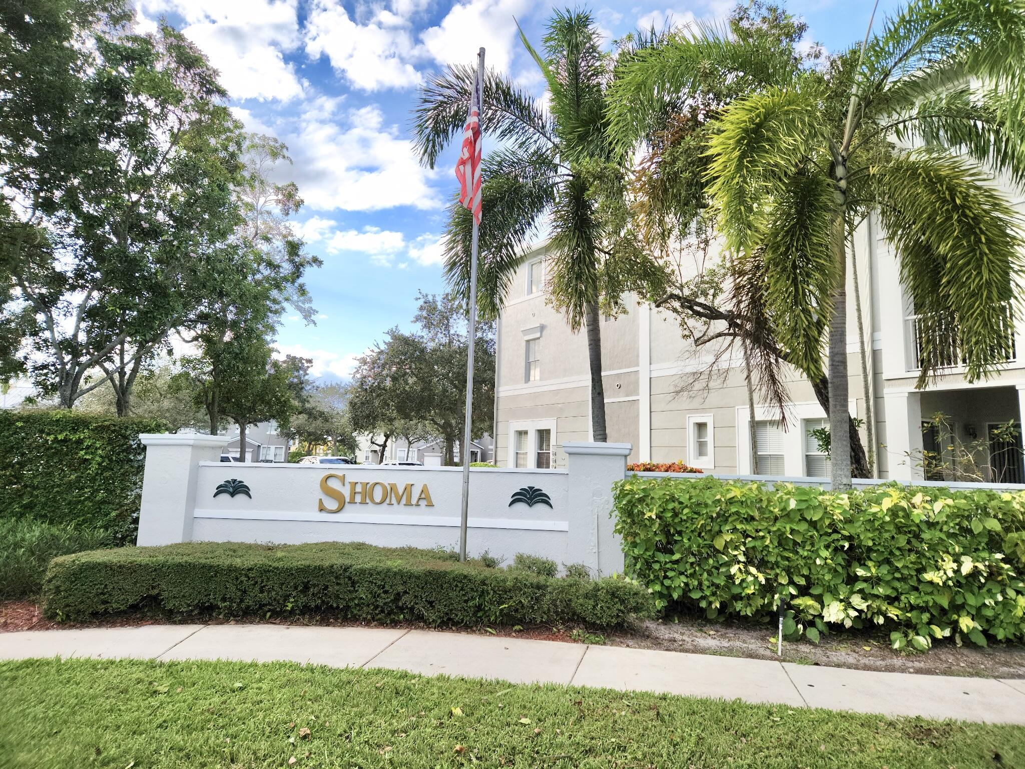 Wonderful location for buyers seeking a spacious first-floor 3-bedroom, 2-bath condo with no stairs and 2 assigned parking spaces. Two covered patio spaces.  One owner, no pets. Clean bright with large rooms filled with natural light from many windows, an open room layout. FULL HURRICANE PANEL COVERS FOR WINDOWS AND DOORS. New metal roof was installed in 2025. Water heater new in 2017. Buildings have had a fresh coat of paint as part of the community-wide painting project. Gate entrance system has just been updated to work with an app for security. Enjoy the convenience of walking to the Publix shopping center or use the local access road. Walk to Community Pool and jacuzzi.  Shoma Homes is located near all the major shops, restaurants and Wellington Regional and Palms West Hospitals. DUE TO PERSONAL REASONS, THIS PROPERTY IS TEMPORARILY OFF THE MARKET.