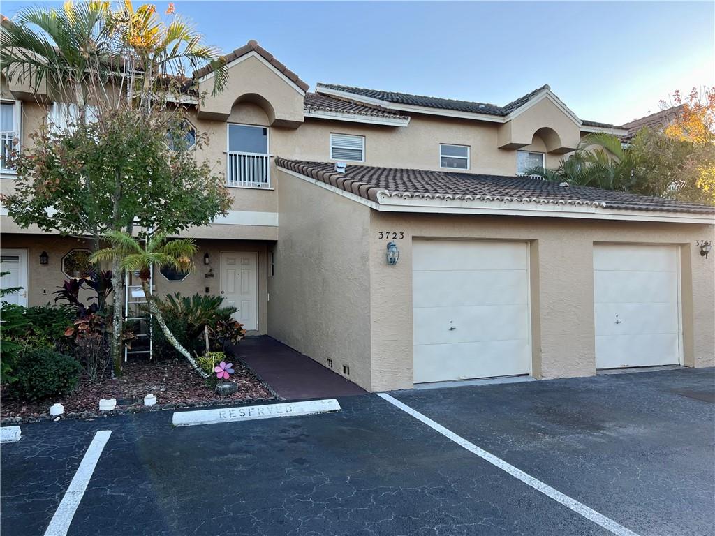 Updated spacious 3 bedroom 2 1/2 bathroom Townhouse with 1 car garage, Large Living room and Dining room, beautiful kitchen with stainless appliances. Wood look laminate floors, all the bedrooms are upstairs, Large master suite with walk-in closet, Beautifully renovated Bathrooms,  full size washer and dryer. Private patio area is fenced in. Low HOA fees include lawn care, pest control, and community pool. West of Pine Island Rd and just off Oakland Park Blvd. Great commute location, schools and shopping. Pipes have been replaced with CPVC. No renting for the first two years. Waiting list for rentals after that. No pet restrictions. Assoc. Paints exterior.Application 10-15 days. The refirgerator in the garage will stay in place of the one in the kitchen