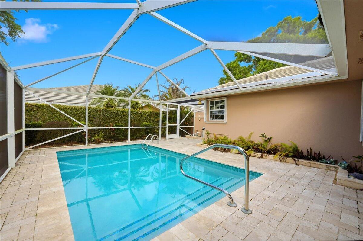Check out this 2 BED 2 BATH POL HOME in Saint Lucie West! Updated with a 2025 AC, 2019 water heater, and completely redone plumbing! Vaulted ceilings and open floor plan featuring living, dining, and family rooms. Kitchen features tile backsplash, newer   appliances, and updated faucets. Spacious primary suite with dual closets and built-in shelving plus cabana bath access. Private backyard with screened pool and patio, pool cage and deck redone in 2024, new pool pump, and super gutters installed in 2024. Accordion shutters throughout and all exterior doors have been replaced recently. Community amenities feature clubhouse, pool, pickleball, tennis, and more. Close to I-95, shopping, restaurants, entertainment, and the Mets stadium. Schedule your private tour today!