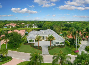 Outstanding custom estate home has four bedrooms, seven bathrooms, a huge master bedroom suite, a large club room and an oversized loggia.  The house is 6,300 square feet of open space with a gourmet kitchen, extraordinary finishes, a three car garage, plus an over sized golf cart garage.  Located on a quiet water lot, it's placement in Frenchman's Creek offers the buyer a rare opportunity to purchase new construction built by Onshore Construction. **furniture seen in home can be purchased for $250,000.