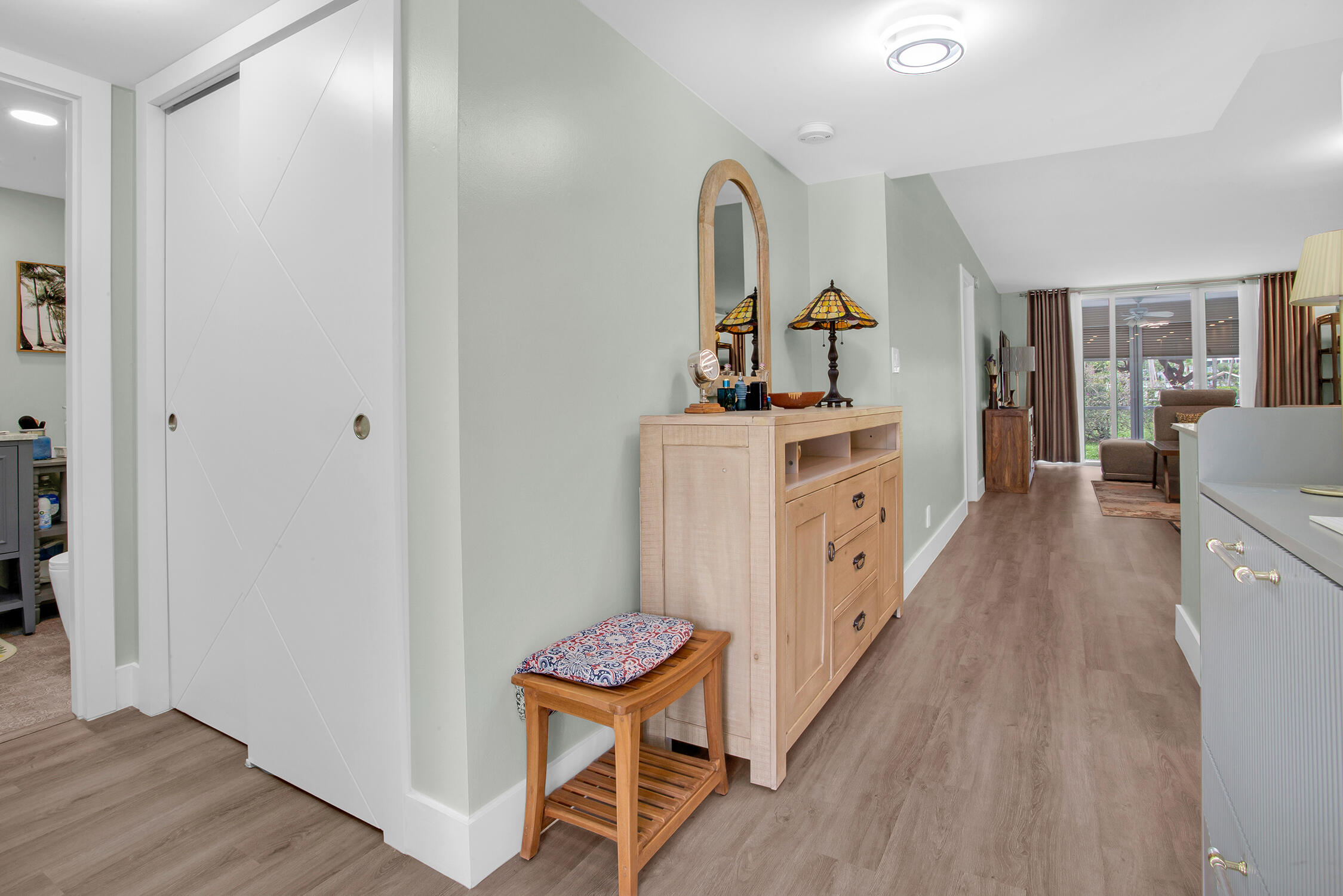 Beautifully REMODELED 1-bedroom, 1.5 bathroom condo in a well maintained community of PALMAIRE. This is not a quick flip - every detail was thoughtfully upgraded with high-quality European materials and completed with PERMITS. Located on the FIRST FLOOR with direct access to the POOL area from a large screened PATIO, that gives it a house feel. Features LOTS of UPGRADES that I don't have enough room to describe here along with stylish, brand-new furnishings throughout. The community has recently GONE through 40 year CONCRETE RESTORATION and has FULL RESERVES. Pompano Beach is a HOT SPOT to live in with multiple new developments, restaurants , beautiful public BEACH and fishing village. Easy access to the beach from the condo (20 minute drive) and to the highway. A great home to live in!