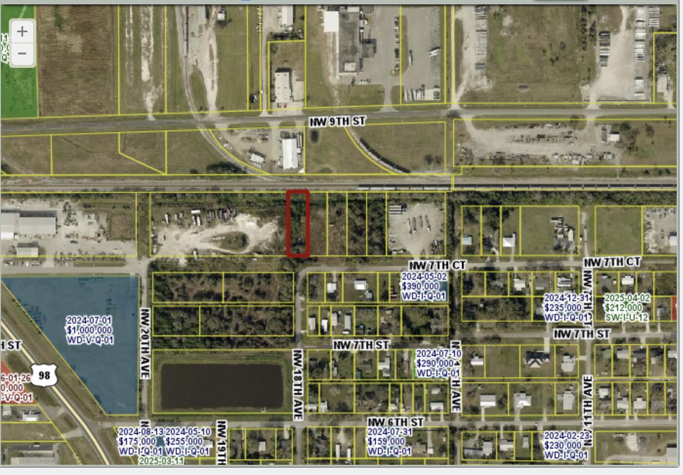 Vacant ±0.518-acre industrial-zoned parcel in Okeechobee County, FL. One of four contiguous parcels available under the same ownership — buyer has the opportunity to assemble up to ±2.0 acres total. Industrial zoning supports a wide range of uses including warehousing, light manufacturing, distribution, and contractor operations. Limited industrial land inventory in the county makes this an increasingly scarce opportunity for owner-users, developers, and investors alike. Individual parcels available; seller preference is full assemblage.