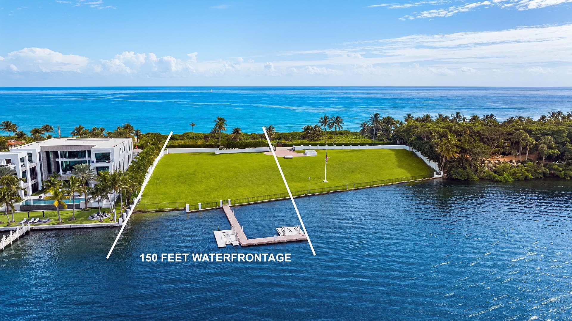 The northern 150 feet of 1960 South Ocean Boulevard is a spectacular ocean-to-Intracoastal homesite offering scale, symmetry, and commanding water views in both directions. This parcel allows for a grand coastal residence with seamless indoor and outdoor living, expansive terraces, resort style pool areas, and substantial yacht accommodation along the Intracoastal. Sunrise views over the Atlantic and sunset reflections across the wide Intracoastal create a daily backdrop that is both dramatic and serene. This is a premier homesite capable of supporting a landmark estate in one of the most prestigious enclaves in South Florida. Property Highlights:  • 150 feet of direct Atlantic Ocean frontage  • 150 feet of direct Intracoastal Waterway frontage with deep water dockage  • Wide open water views east and west  • Exceptional dimensions for a signature custom​​‌​​​​‌​‌​​​‌‌​​​‌‌‌​​‌​​‌‌​​​​ estate