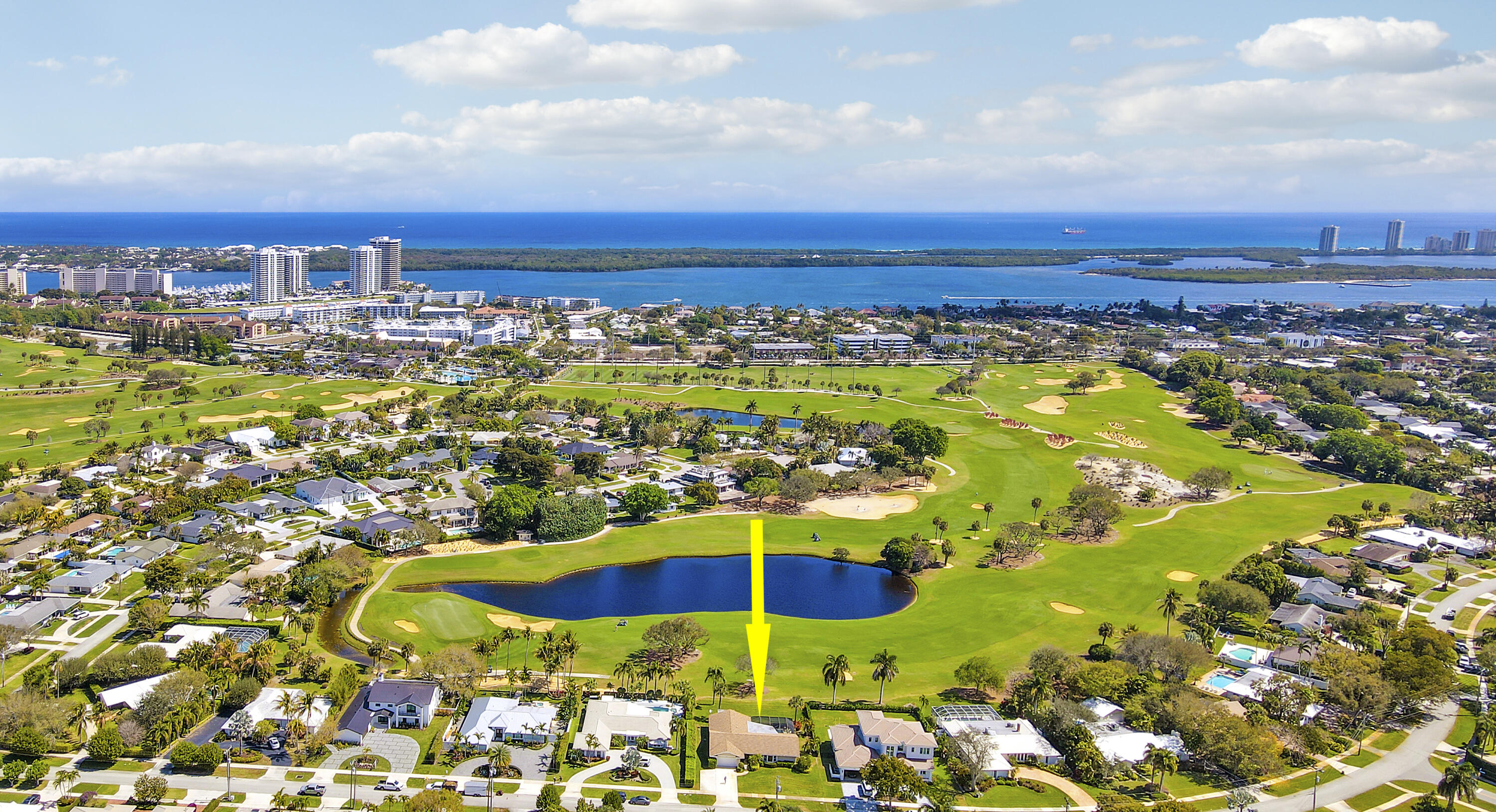AN EXCEPTIONAL OPPORTUNITY IN ONE OF THE VILLAGES MOST COVETED FAMILY ORIENTED NEIGHBORHOODS. DIRECT GOLF COURSE FRONTAGE WITH LAKE VIEW. THIS HOME IS IDEALY POSITIONED TO MAKE YOR OWN, LUXURY RENOVATION ,OR TEARDOWN . SOLD AS IS