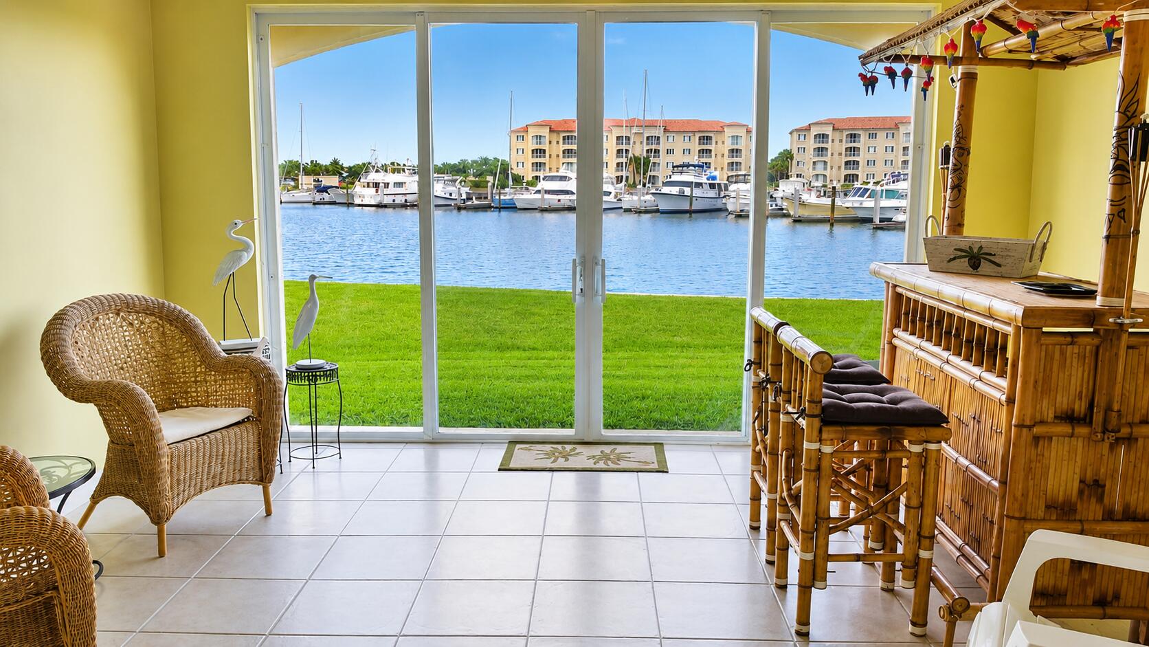 Welcome to this bright waterfront condominium nestled in Harbour Isle at Hutchinson Island West in Fort Pierce, offering a serene coastal lifestyle. This single-story residence features two spacious bedrooms and two full bathrooms, providing comfortable accommodations within its 1,989 square feet of thoughtfully designed living space.  The open floor plan maximizes functionality and light throughout the residence, making it an excellent choice for those seeking waterfront living in a well-established setting. This condominium presents a wonderful opportunity to relax in a waterfront paradise in Fort Pierce.