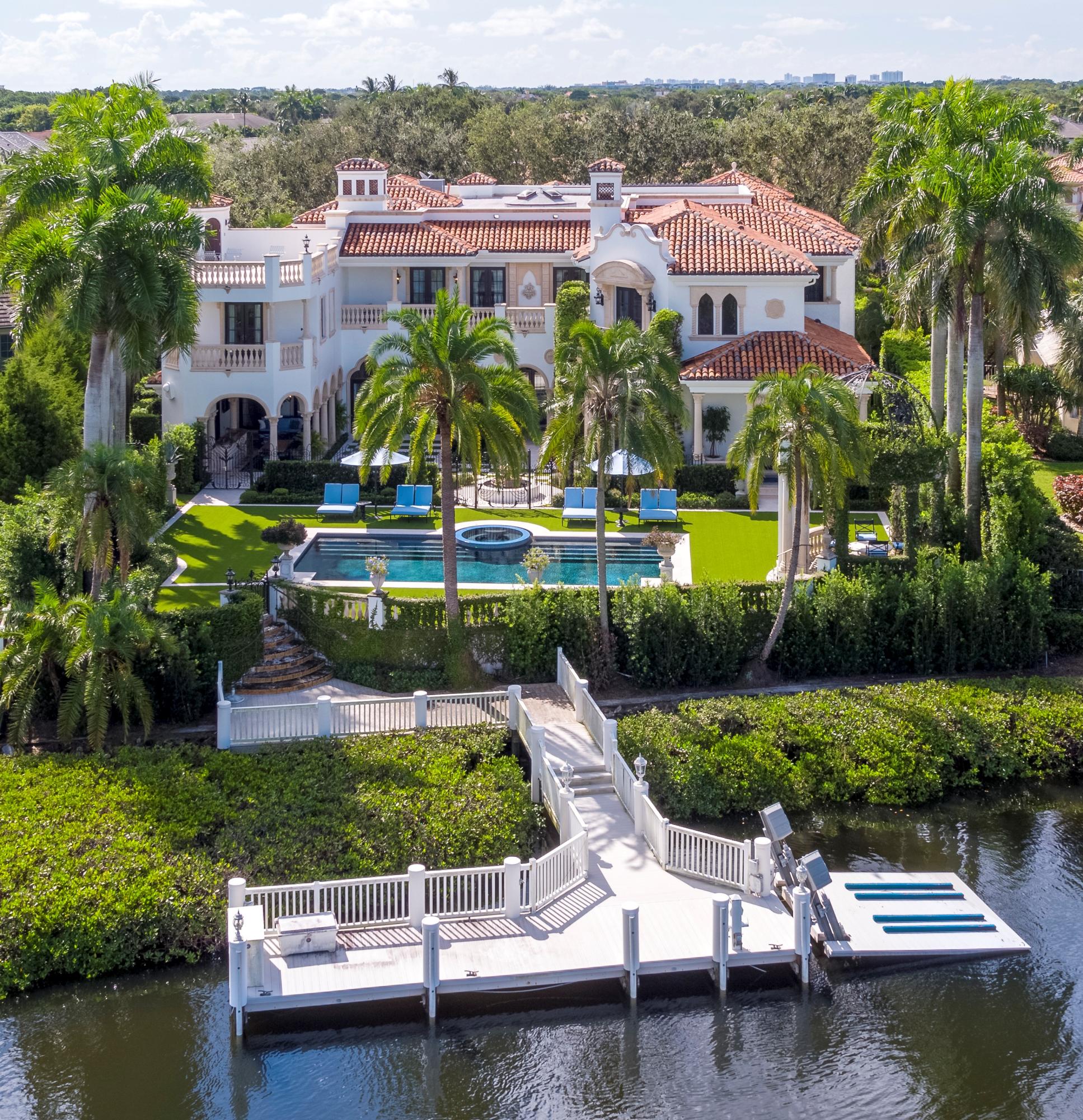 Must see Exquisite Waterfront Estate.  This fabulous offering has 9 bedrooms and 11 full and 3 half baths.  Recent Multi Million Dollar pool renovation.  First floor Master with his and her closets, bathrooms, and offices.  Remarkable Theater in the house.  3.5 car garage.  To many extras to list.
Don't miss your chance to own this fantastic estate. Floor Plan for each level is in the Document Tab.