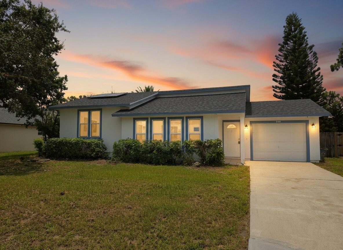 Discover this 3-bedroom, 2-bathroom home features an attached 1-car garage, a private inground pool, and paid-off solar panels that minimize monthly electricity costs. The interior includes laminate wood and tiled flooring, updated bathrooms, and an updated kitchen equipped with granite countertops and recessed lighting. The exterior features a large, fully fenced backyard surrounding the pool area, providing privacy and outdoor space. The roof was newly installed in 2022, and the home is also serviced by a newer air conditioning system and a newer water heater. Overall, this property combines practical interior updates with major mechanical improvements and energy savings.