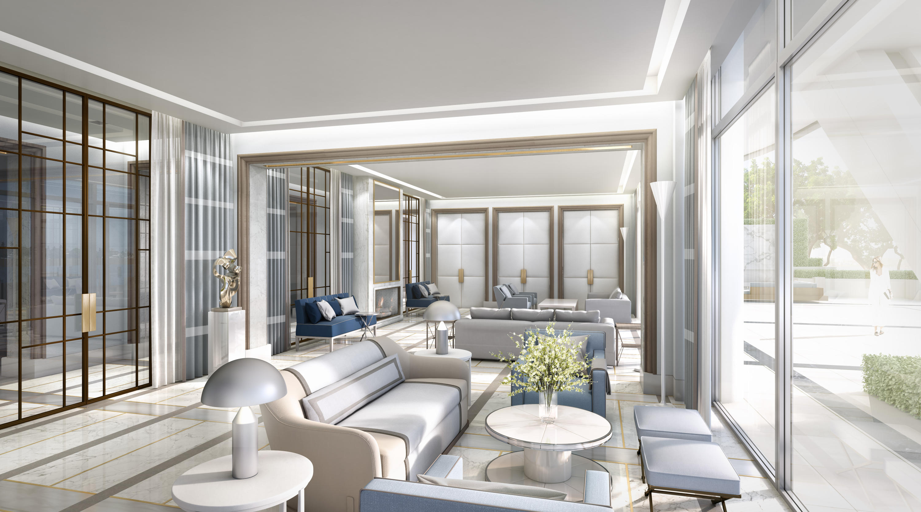 Iconic 25-story new development with unobstructed ocean/Intracoastal views steps from Palm Beach. Flow-through residences offer dramatic ceiling heights, floor-to-ceiling glass, expansive balconies. Amenities include pools, salon, spa, gym, valet.