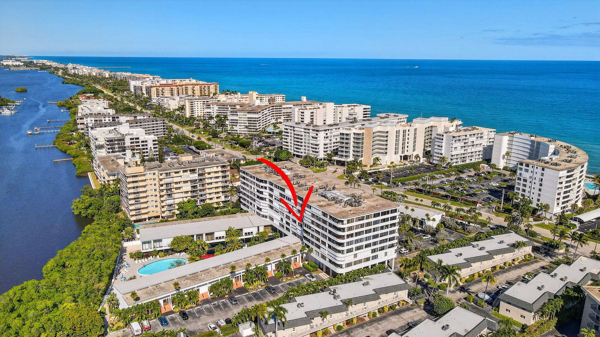 Furnished Seasonal Rental! Experience Palm Beach living at its finest in this spacious 2 bedroom, 2 bathroom condo located in beautiful South Palm Beach. This elegant residence features impact windows throughout and a private balcony showcasing serene, sunset  views.The gourmet kitchen is designed to impress with stainless steel appliances, granite countertops, and custom cabinetry. Enjoy abundant closet space and the convenience of an in-unit washer and dryer.The luxurious primary suite offers a spa-inspired bathroom complete with a walk-in shower, soaking tub, double sinks, granite countertops, and timeless marble finishes. Perfectly situated close to Michelin-star restaurants, exquisite shopping, and pristine beaches, this condo offers the ultimate Palm Beach lifestyle.