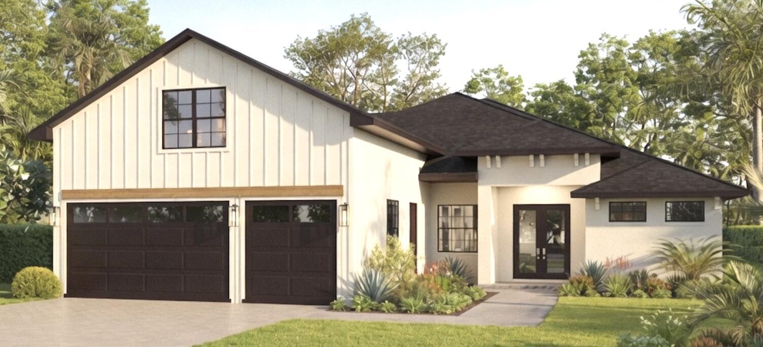 PRE-CONSTRUCTION - AMELIA PLANTATION, VERO BEACH  New 5BR/3.5BA modern home (~2,900 SF) in established Amelia Plantation.   Open layout designed for natural light, flow, and everyday livability. Features include a private loft-style guest suite with full bath, flexible for guests, office, or multigenerational use.  Built with impact-rated doors and windows, offering long-term durability, storm protection, and energy efficiency. An Oversized 3-car garage, clean modern architecture, and curated interior finishes selected for a cohesive high-end feel.  Located close to Vero Beach amenities, schools, and coastal access.