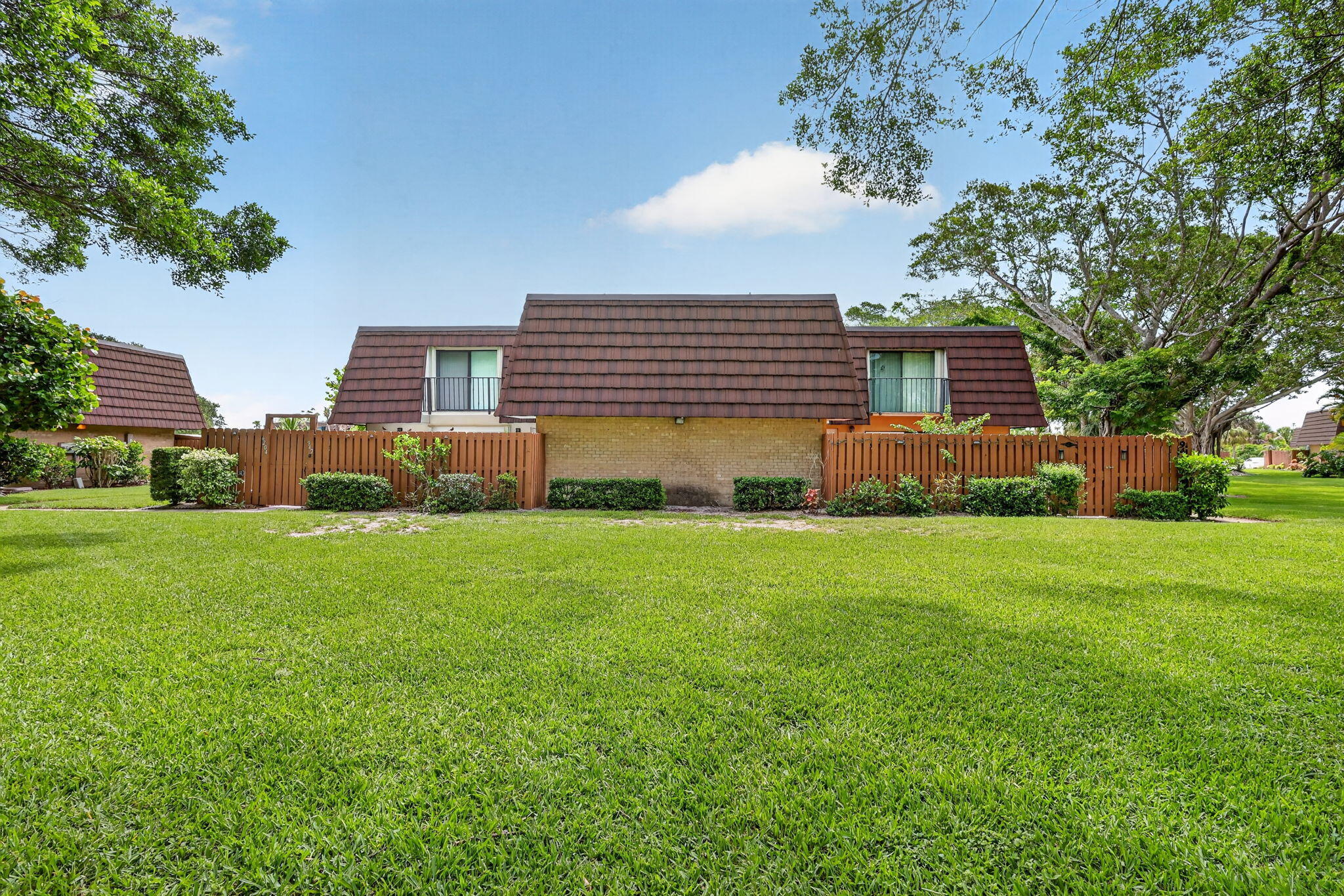 Located in the hidden community of River Pines, this unit is close to everything. Both bedrooms have balcony's with a view of the pond. Back end unit with privacy.